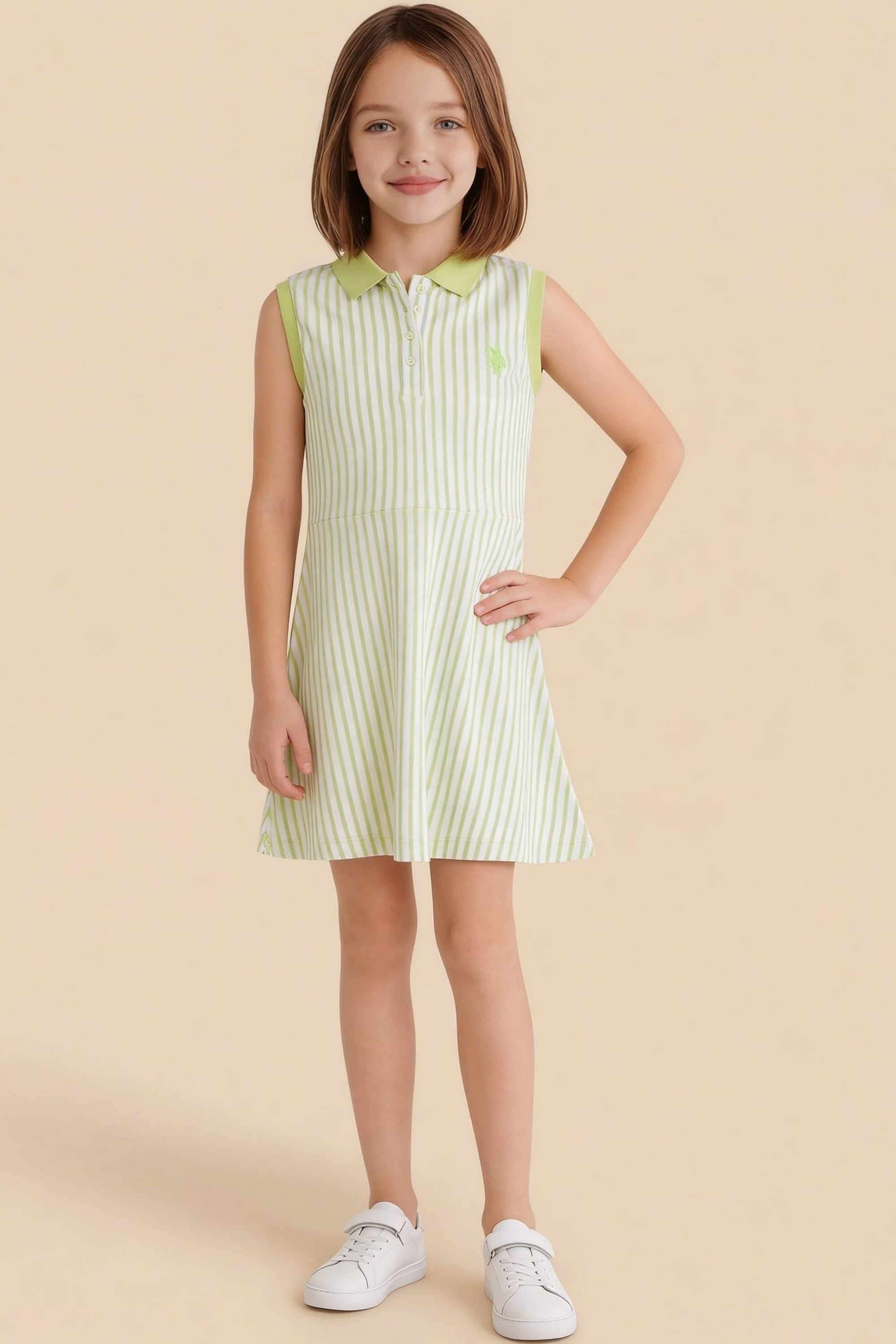 Stripes-Cotton-Polo-Girls-Casual-Wear-Dress