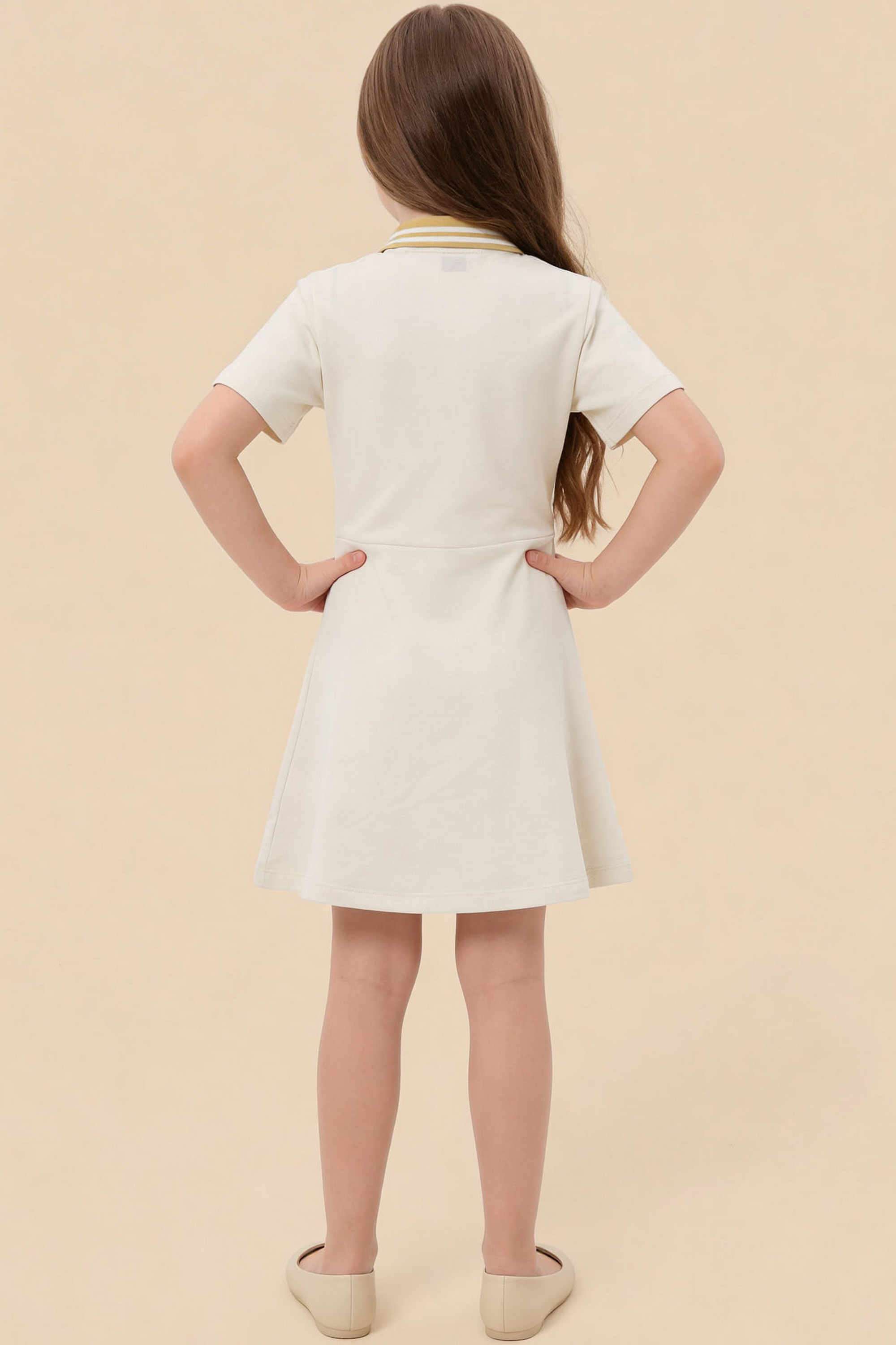 Solid-Cotton-Polo-Girls-Casual-Wear-Dress