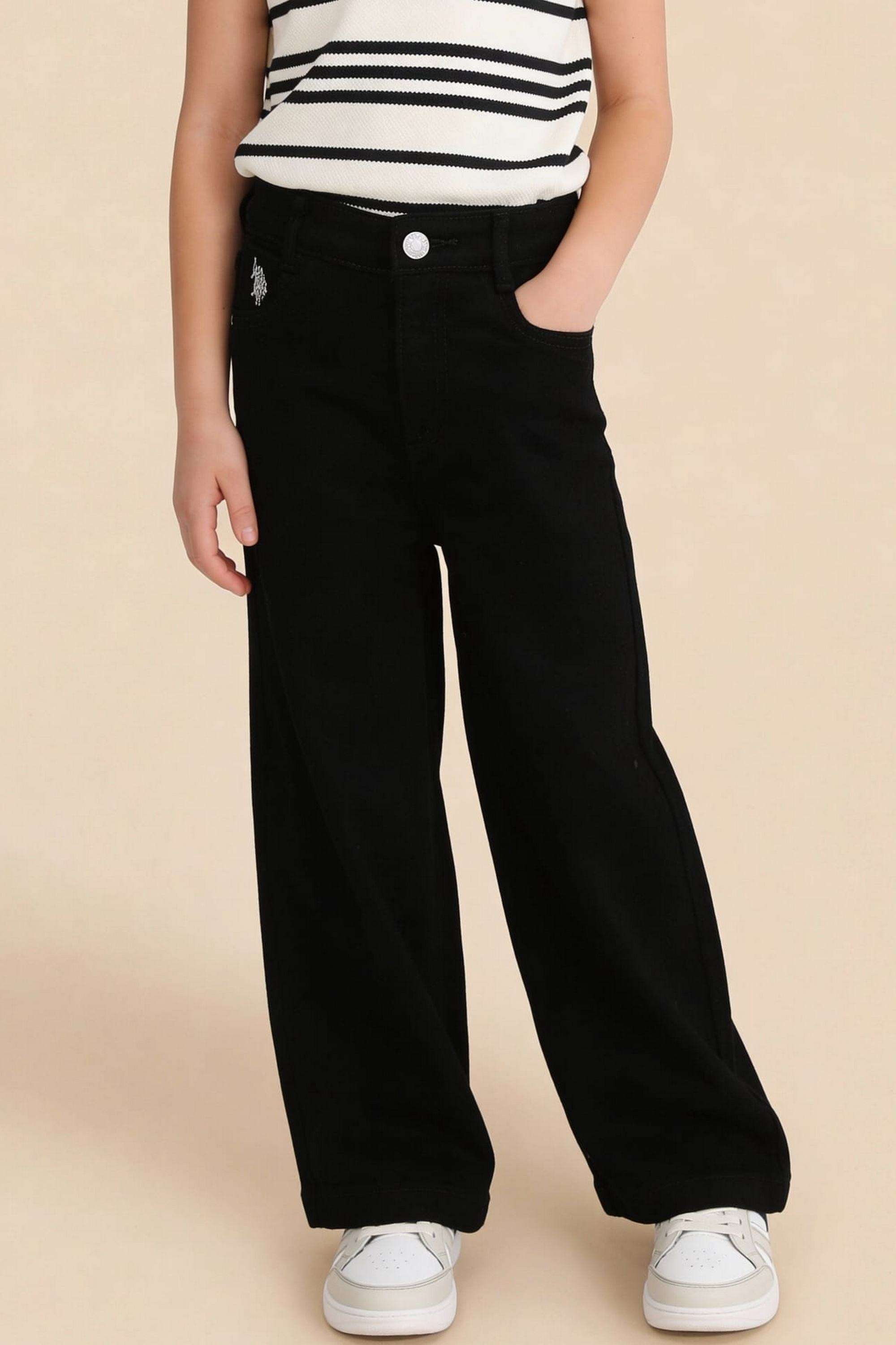 Solid-Cotton-Wide-Leg-Fit-Girls-Jeans