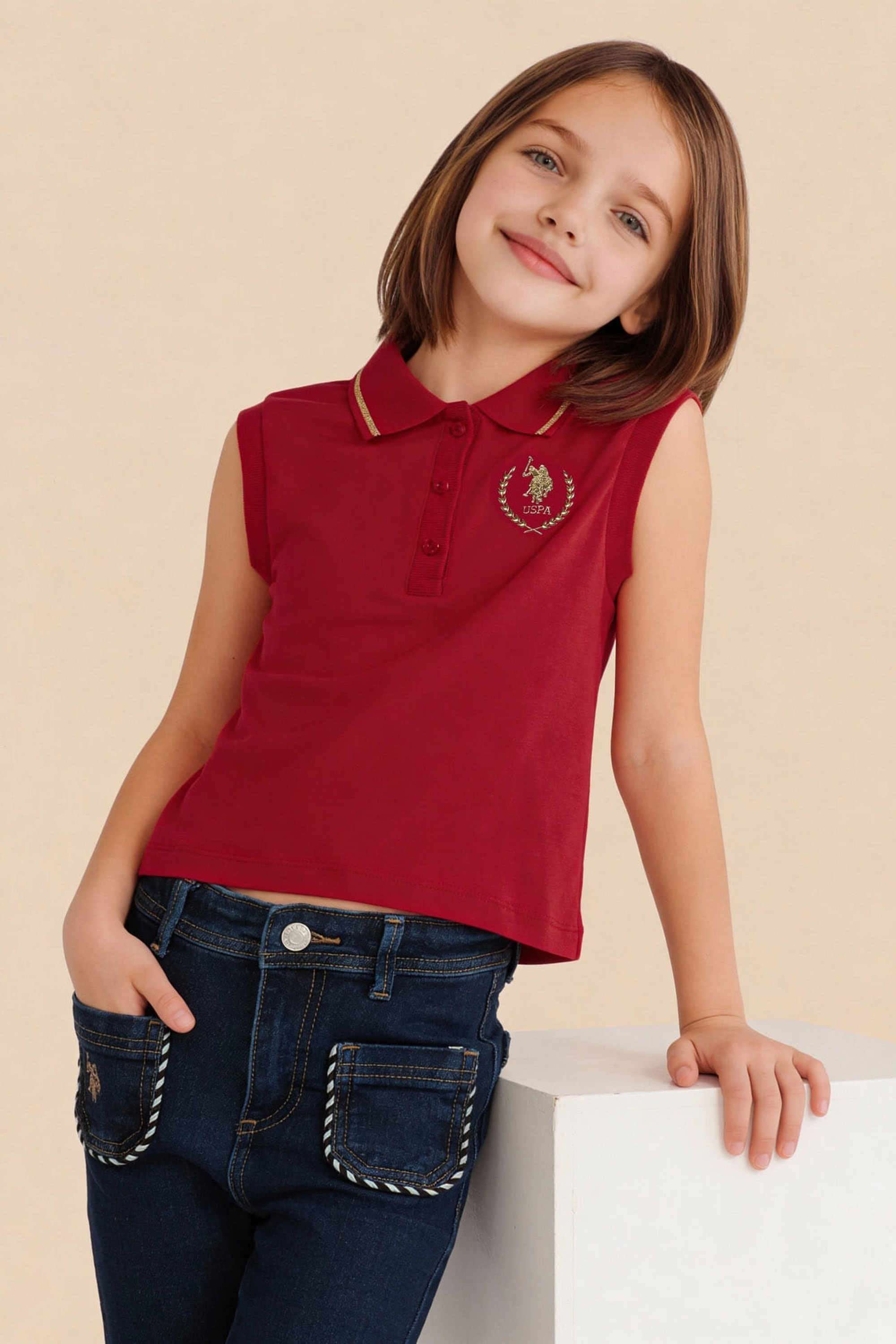 Solid-Cotton-Collared-Girls-Top