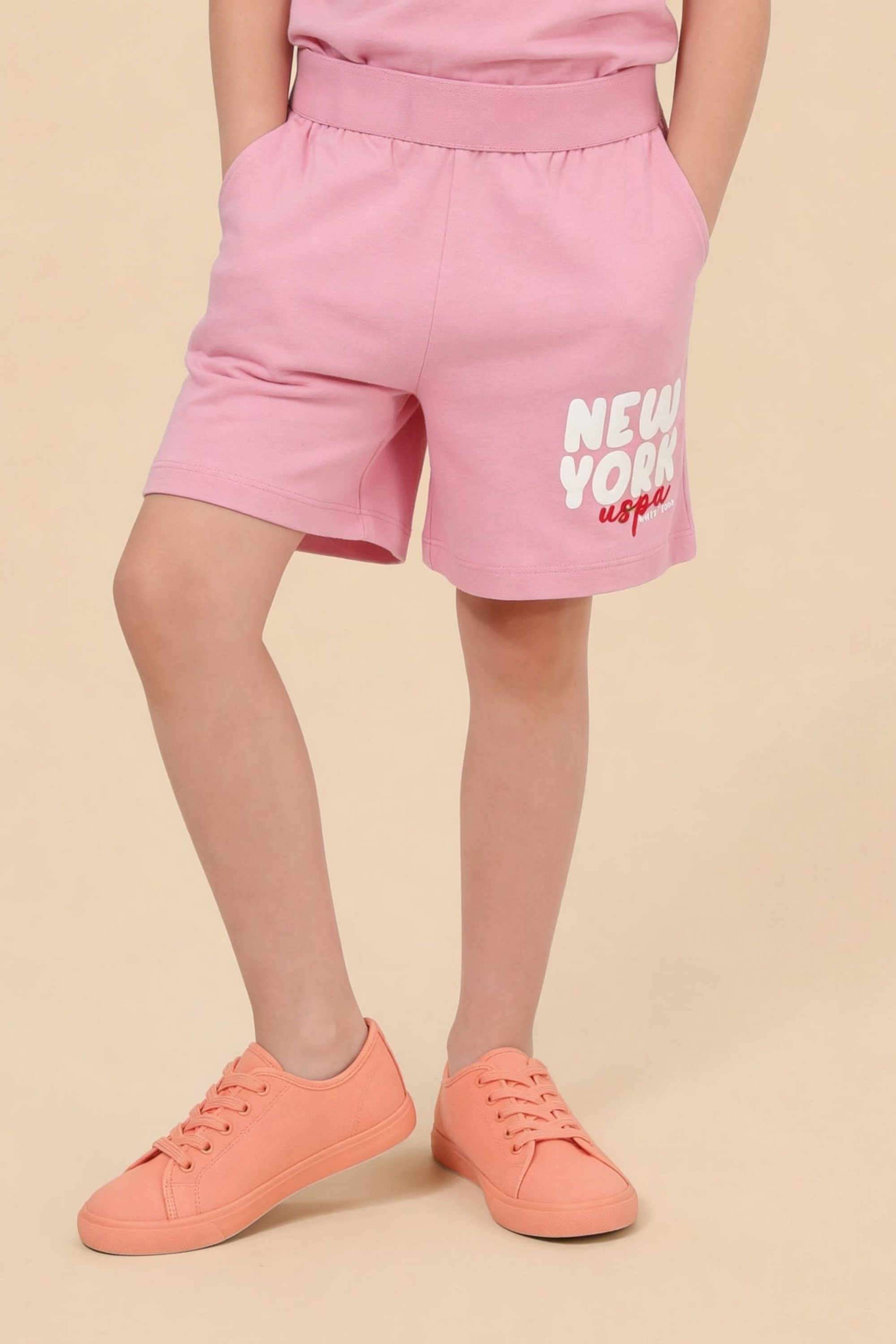 Solid-Cotton-Regular-fit-Girls-Shorts