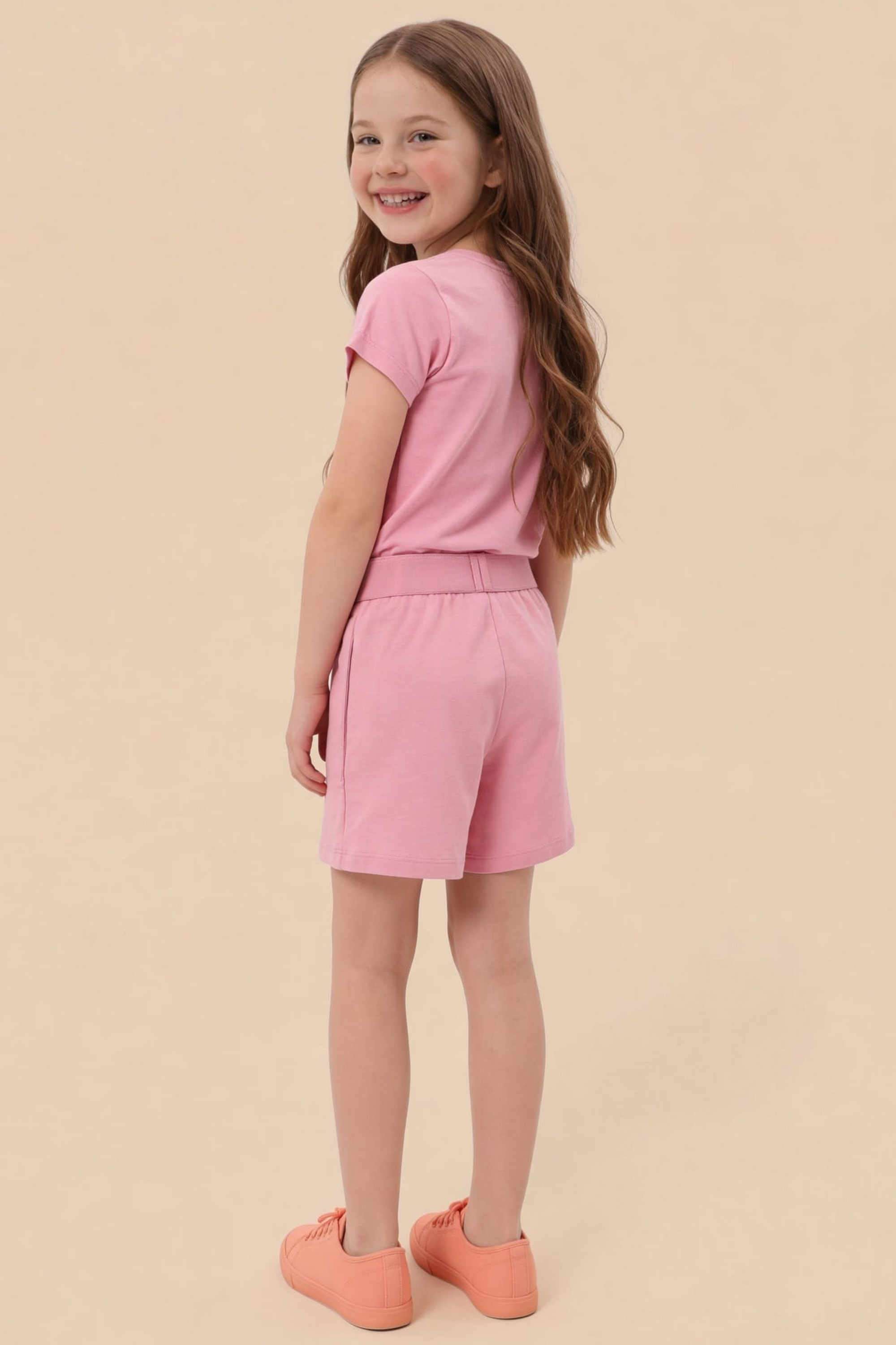 Solid-Cotton-Regular-fit-Girls-Shorts