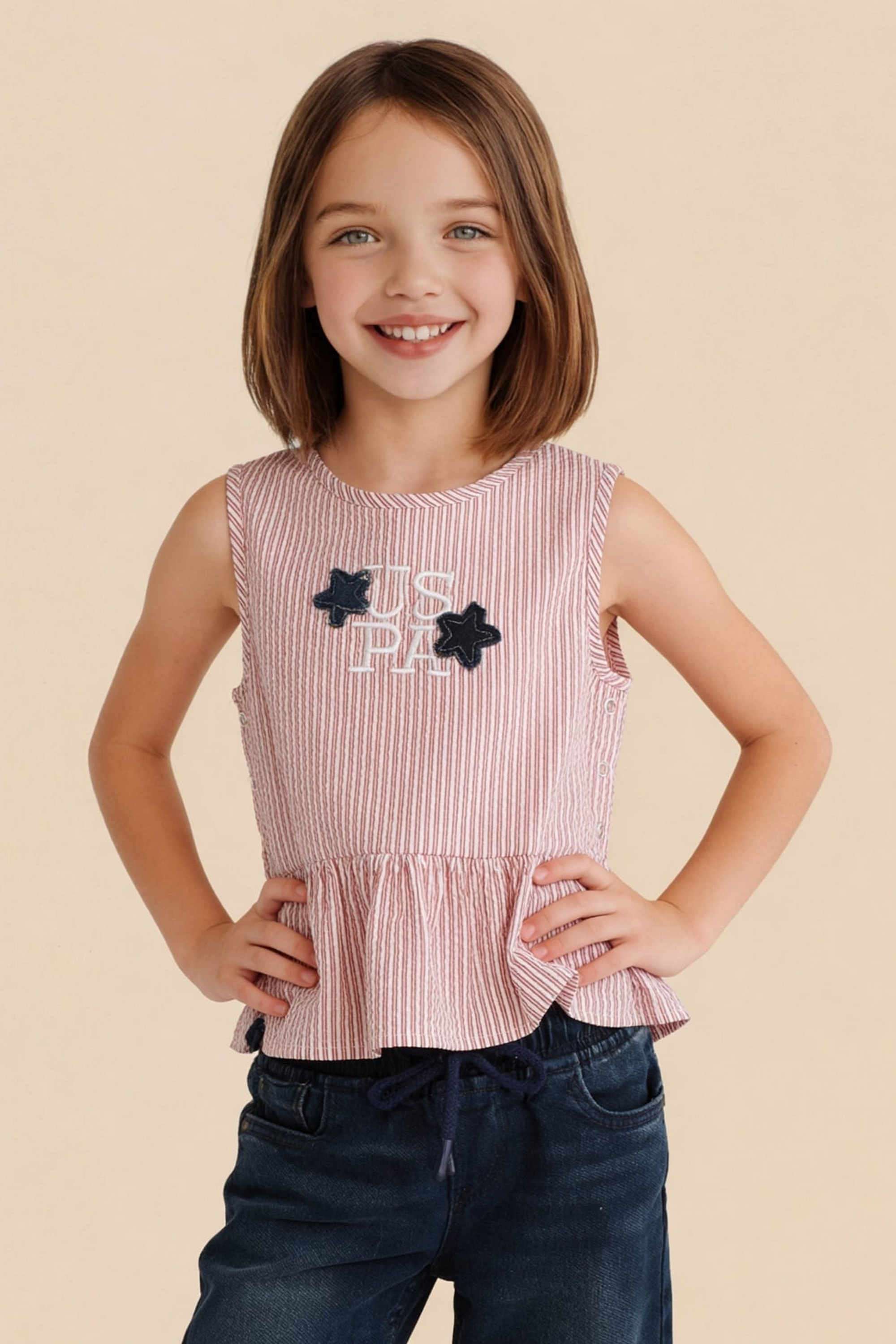 Stripes-Cotton-Round-neck-Girls-Top