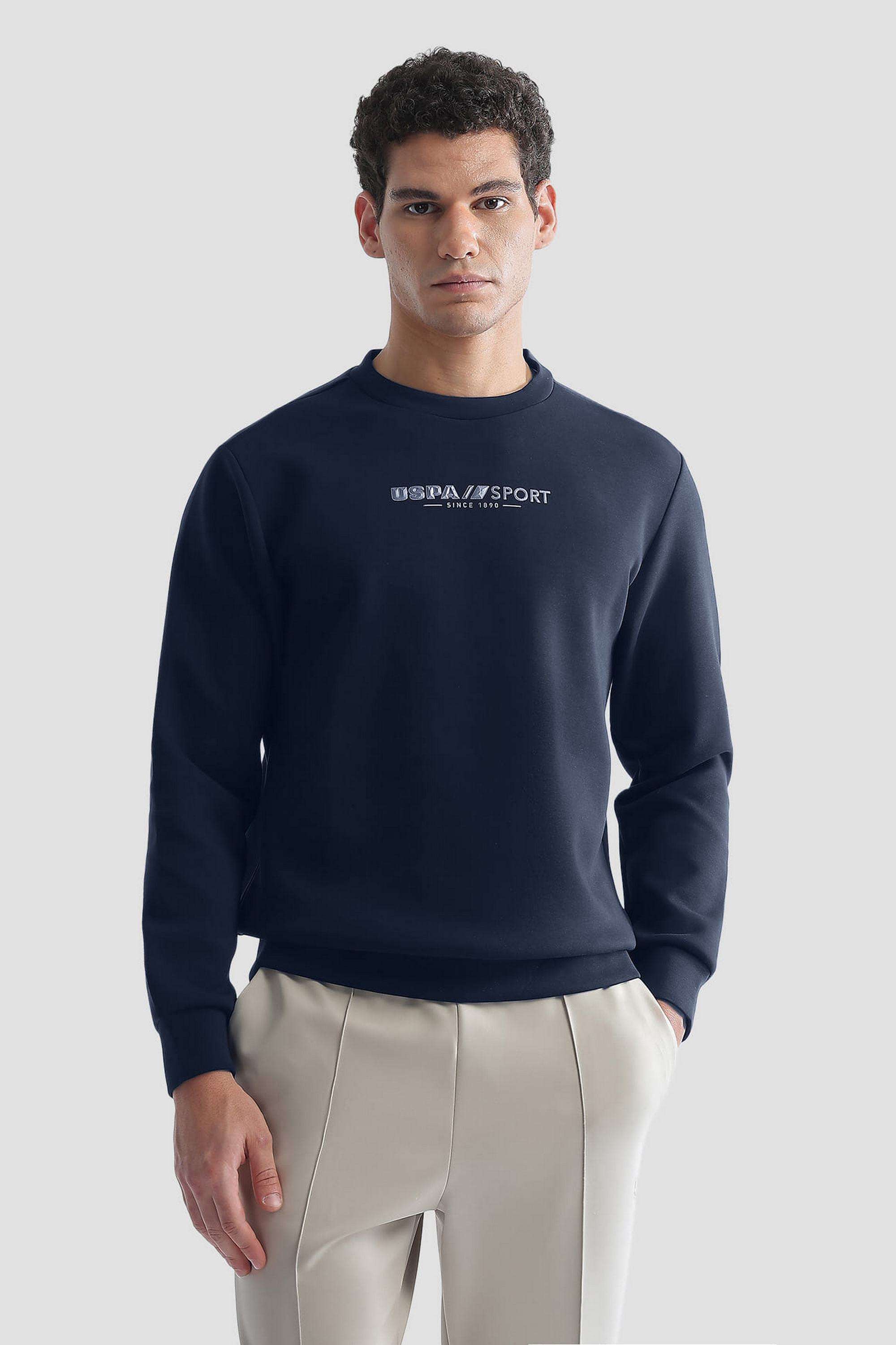 Solid-Cotton-Regular-Fit-Men-s-Sweatshirt
