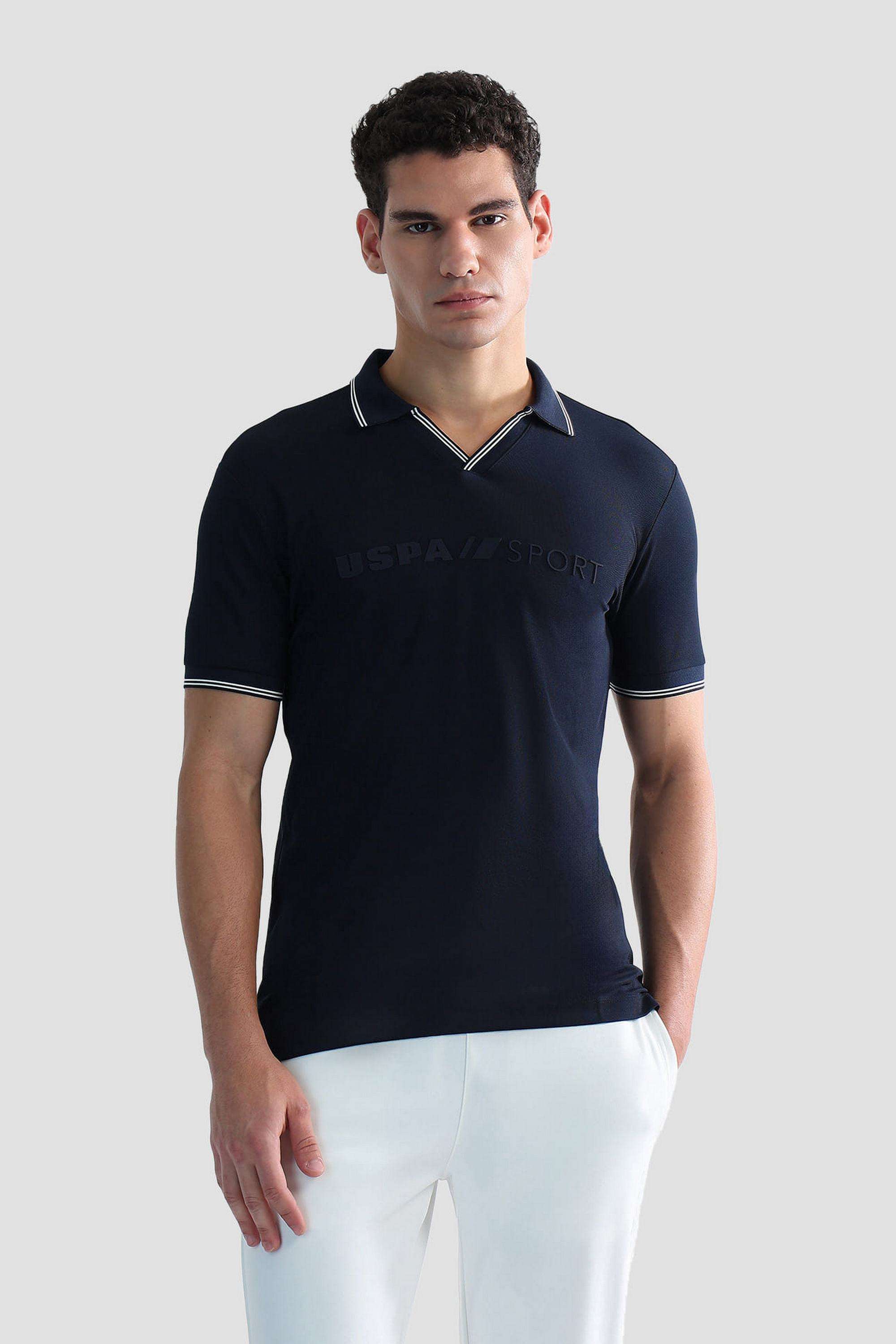 Textured-Polyester-Polo-Men-s-T-Shirt