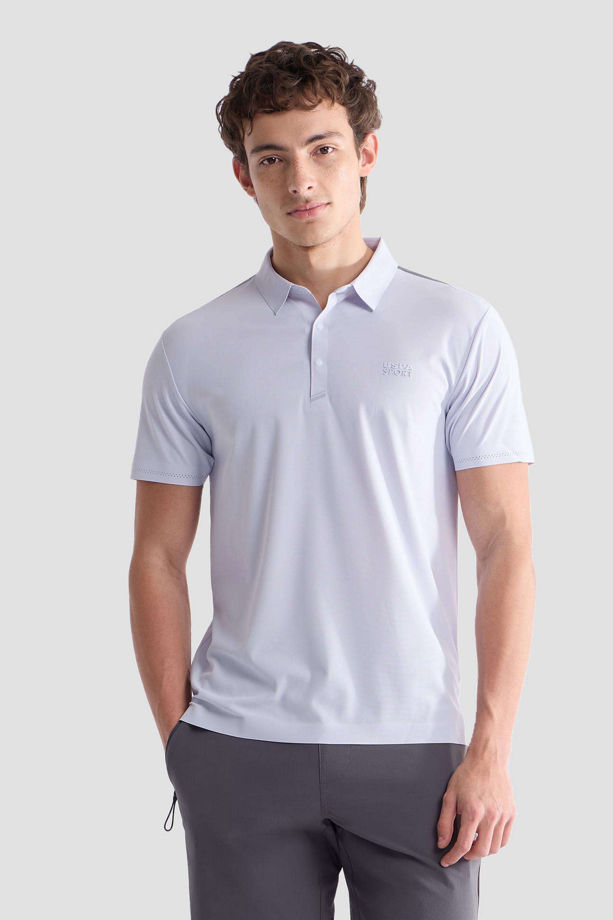 Solid-Nylon-Polo-Men-s-T-Shirt