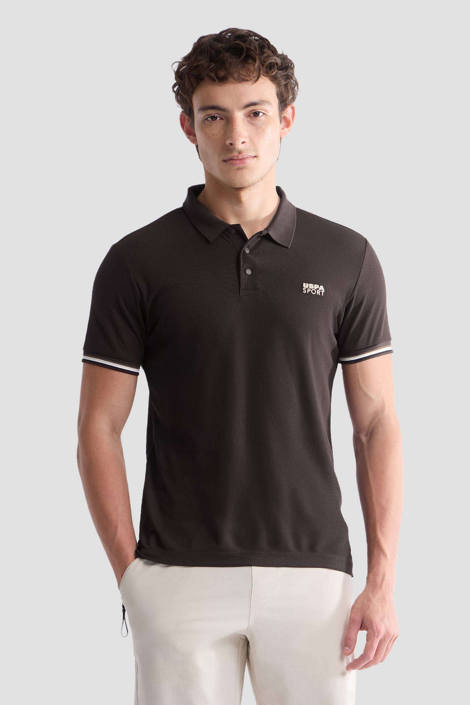 Solid-Polyester-Polo-Men-s-T-Shirt
