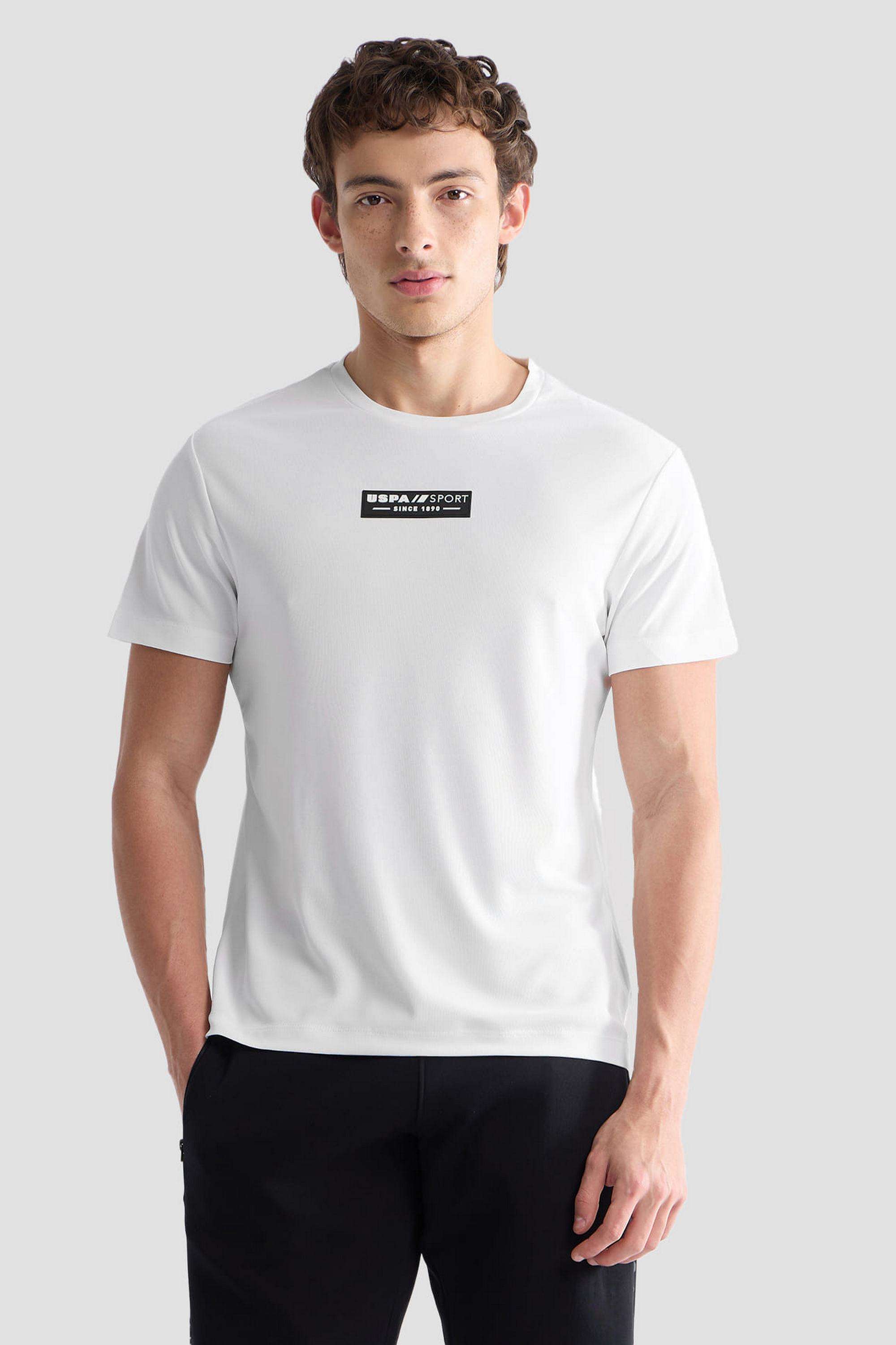 Solid-Nylon-Round-Neck-Men-s-T-Shirt