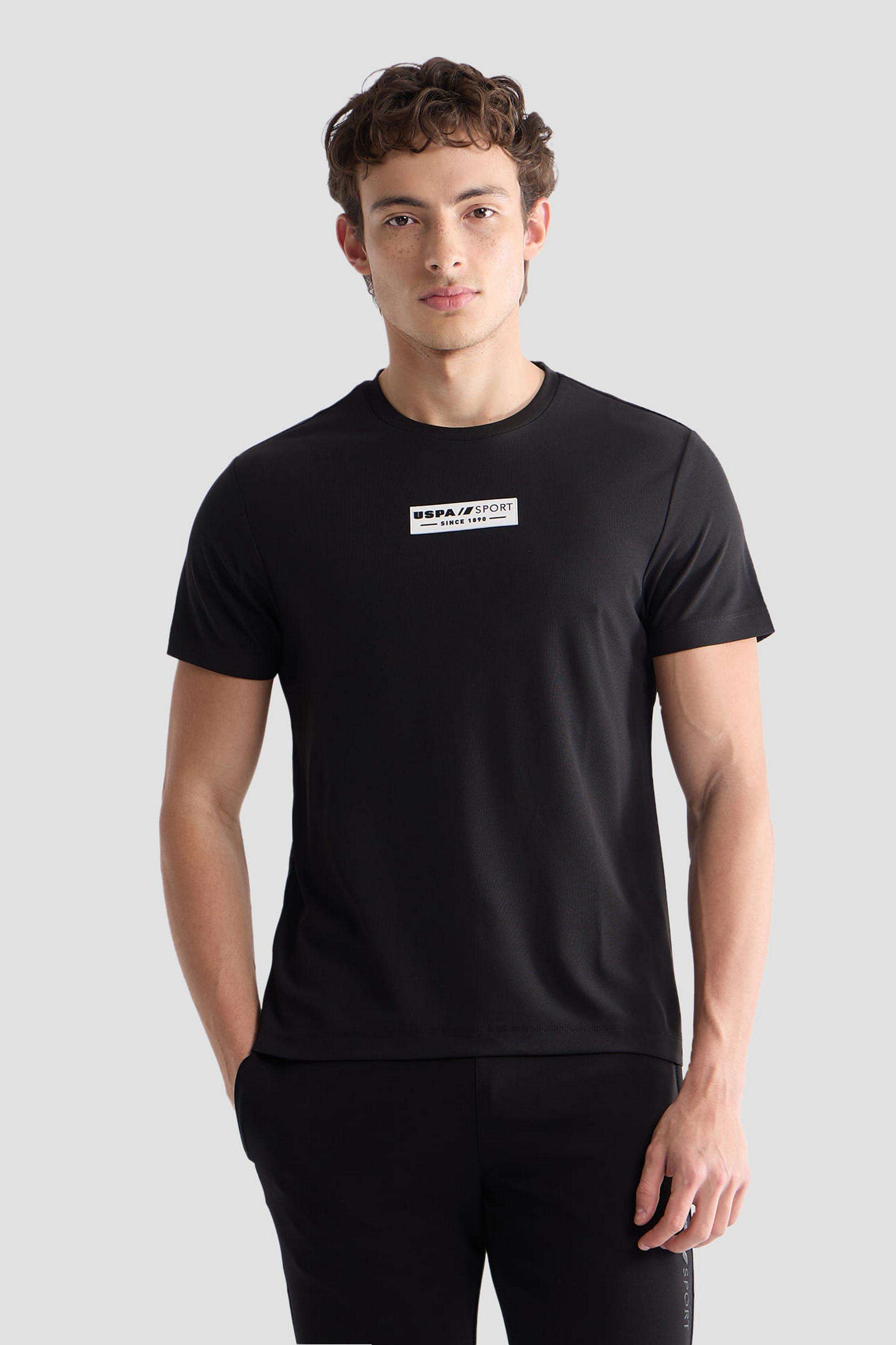 Solid-Nylon-Round-Neck-Men-s-T-Shirt