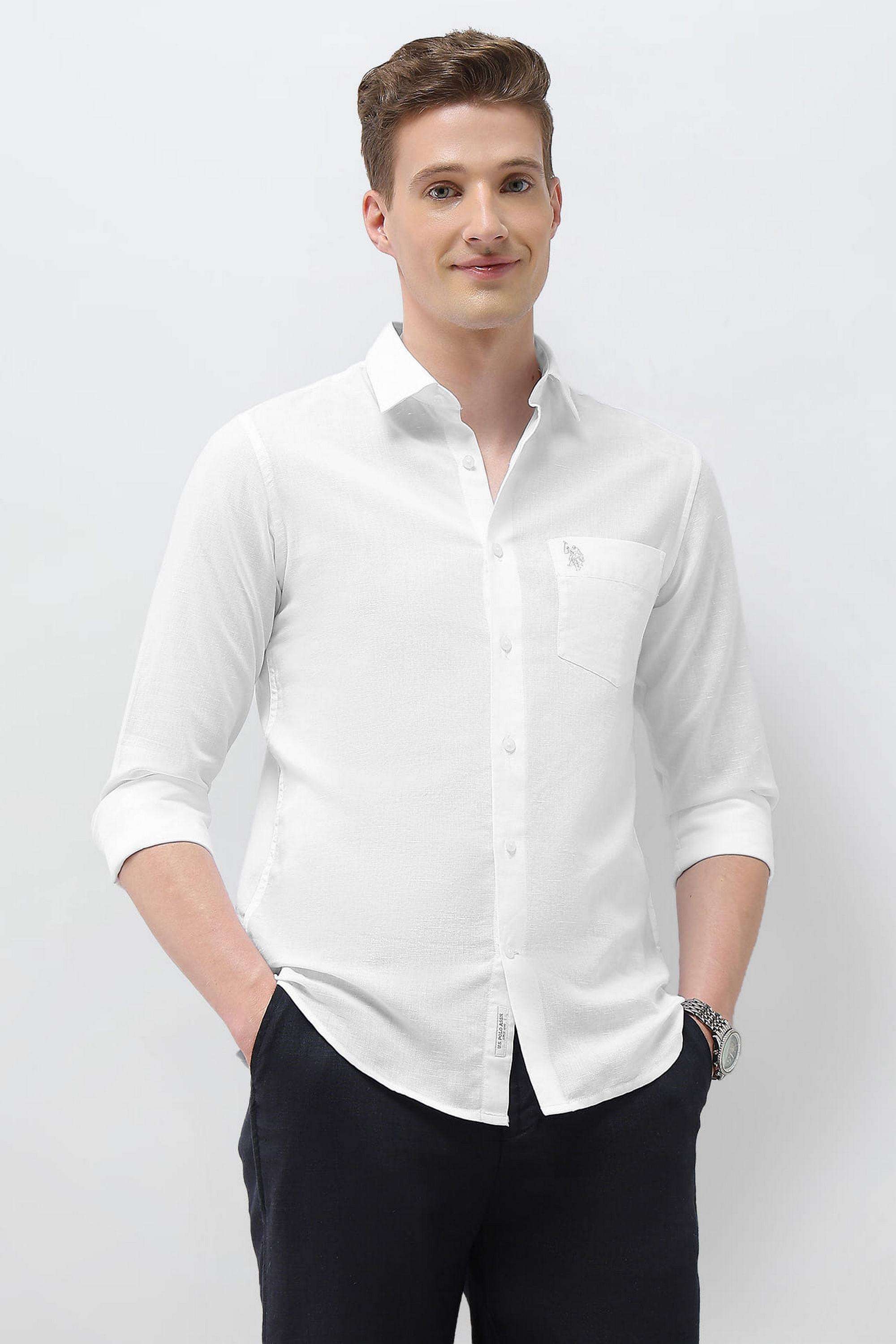 Solid-Cotton-Super-Slim-Fit-Men-s-Casual-Wear-Shirt