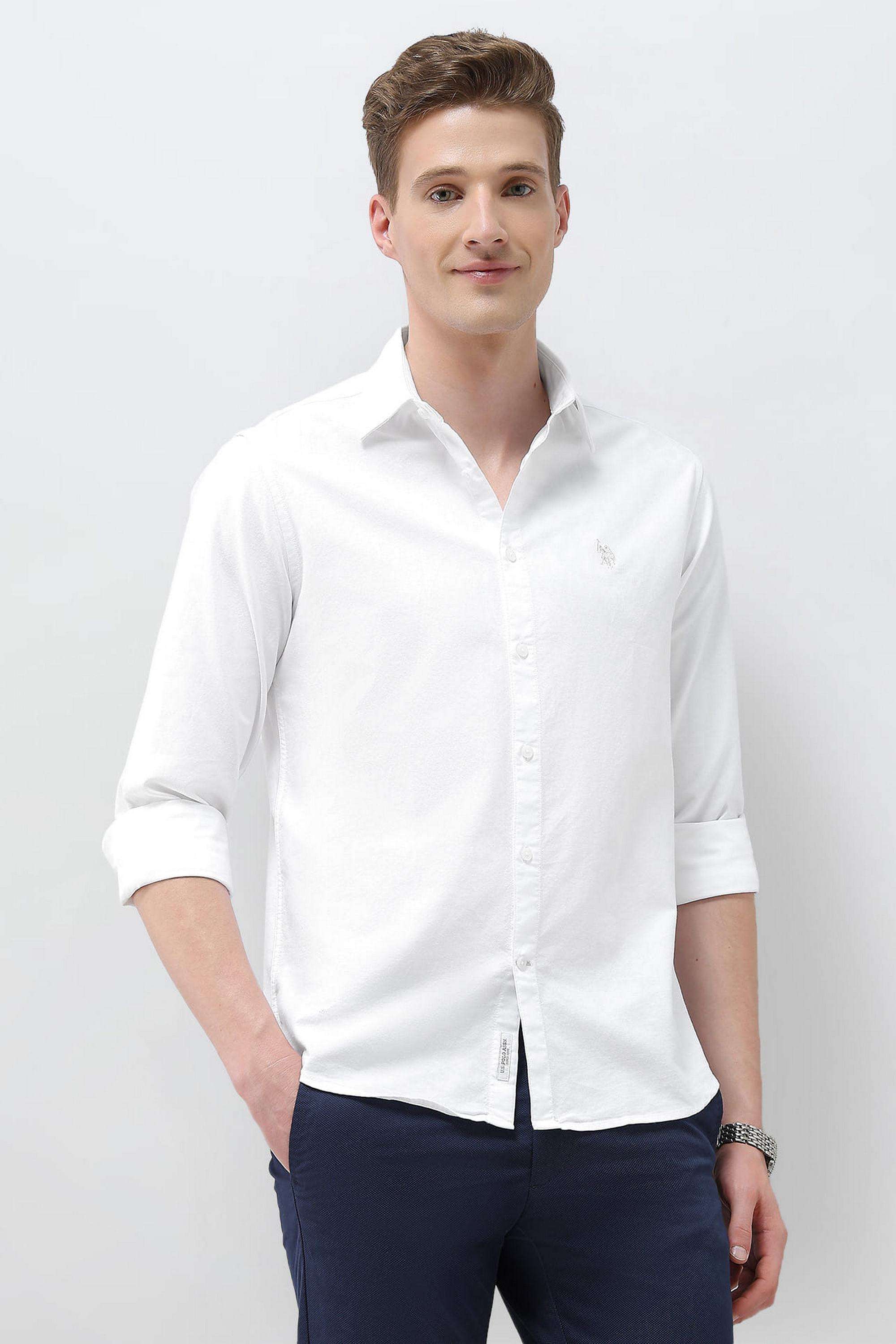 Solid-Cotton-Super-Slim-Fit-Men-s-Casual-Wear-Shirt