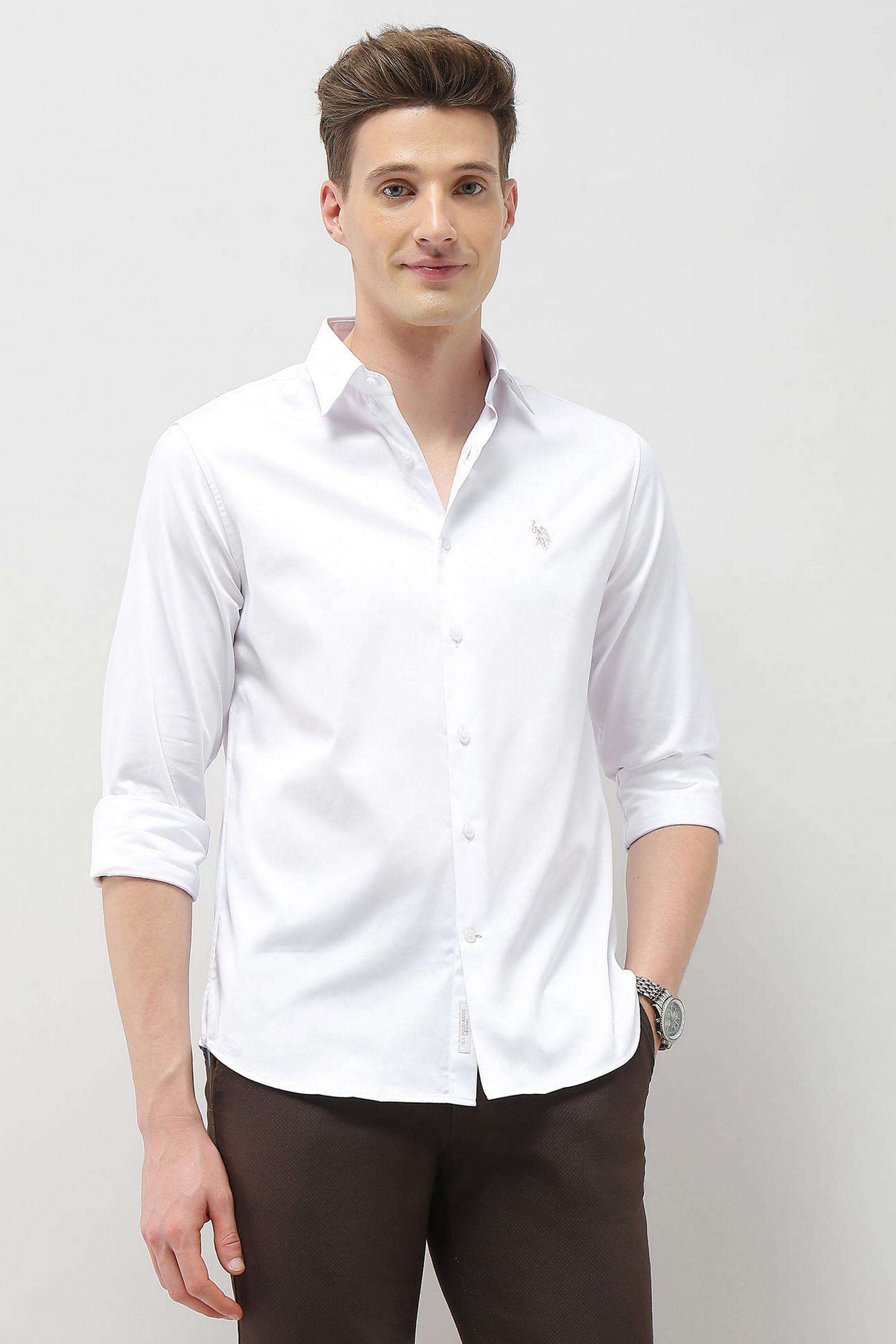 Solid-Cotton-Super-Slim-Fit-Men-s-Casual-Wear-Shirt