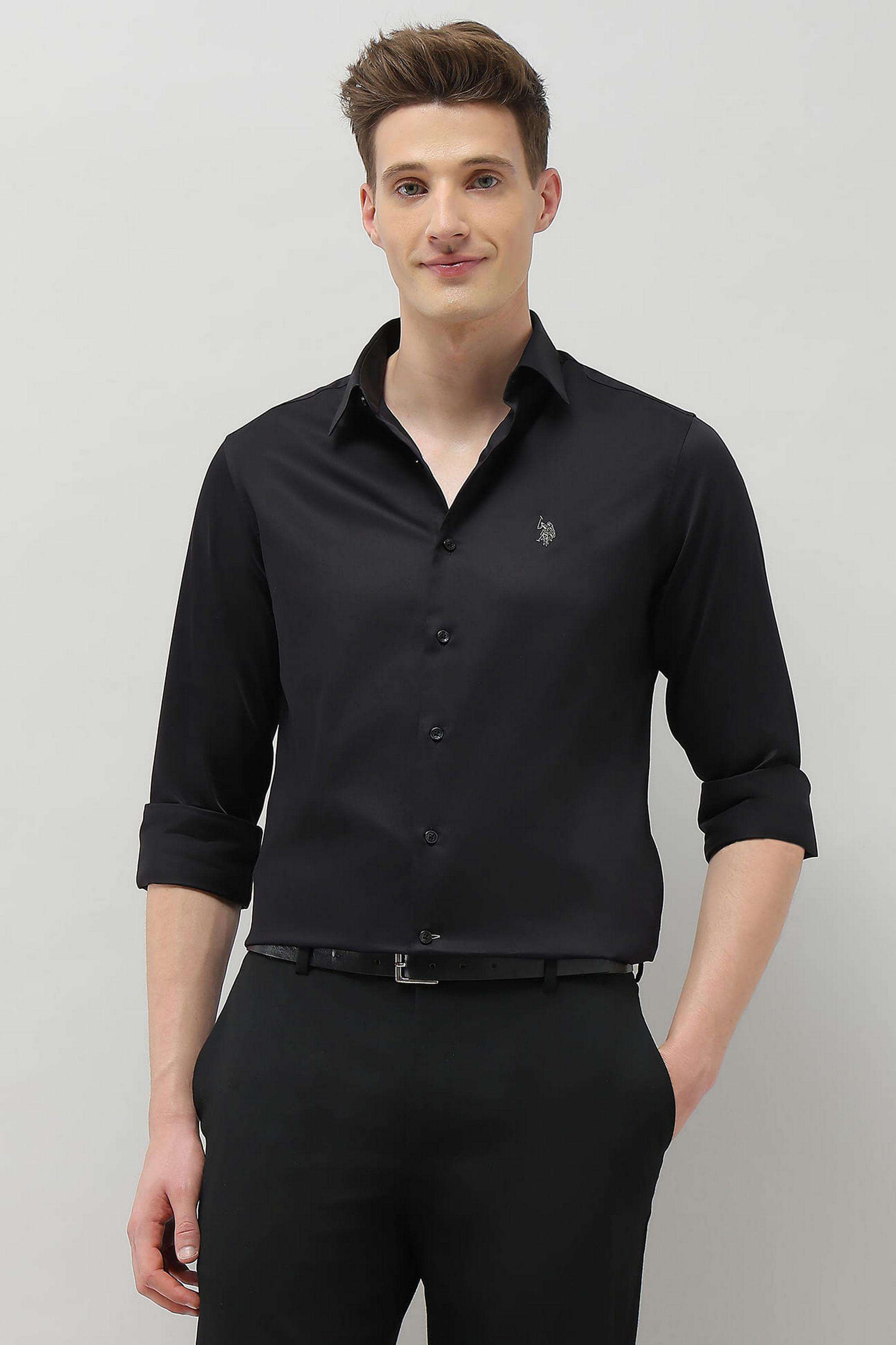 Solid-Cotton-Super-Slim-Fit-Men-s-Casual-Wear-Shirt