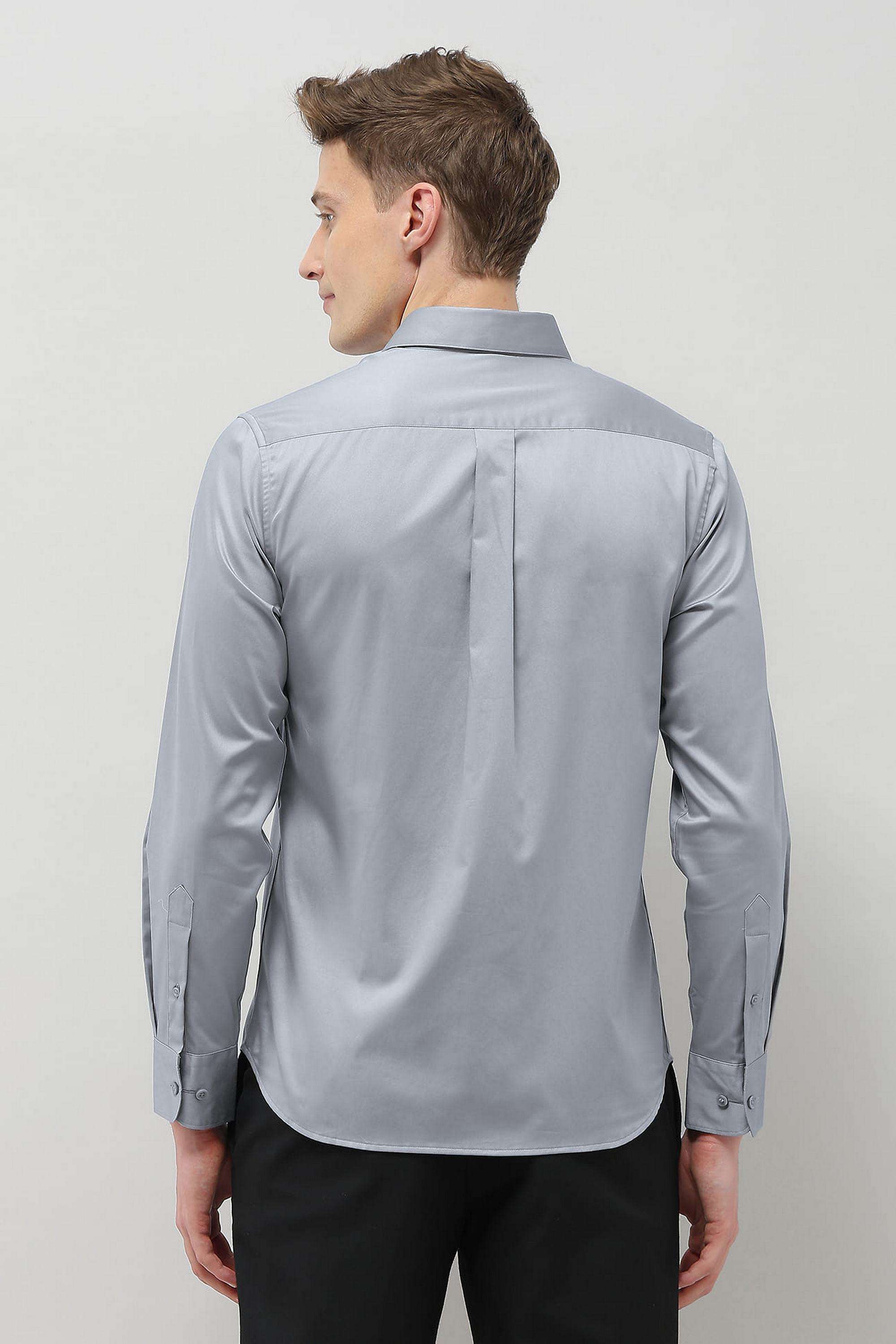 Solid-Cotton-Super-Slim-Fit-Men-s-Casual-Wear-Shirt