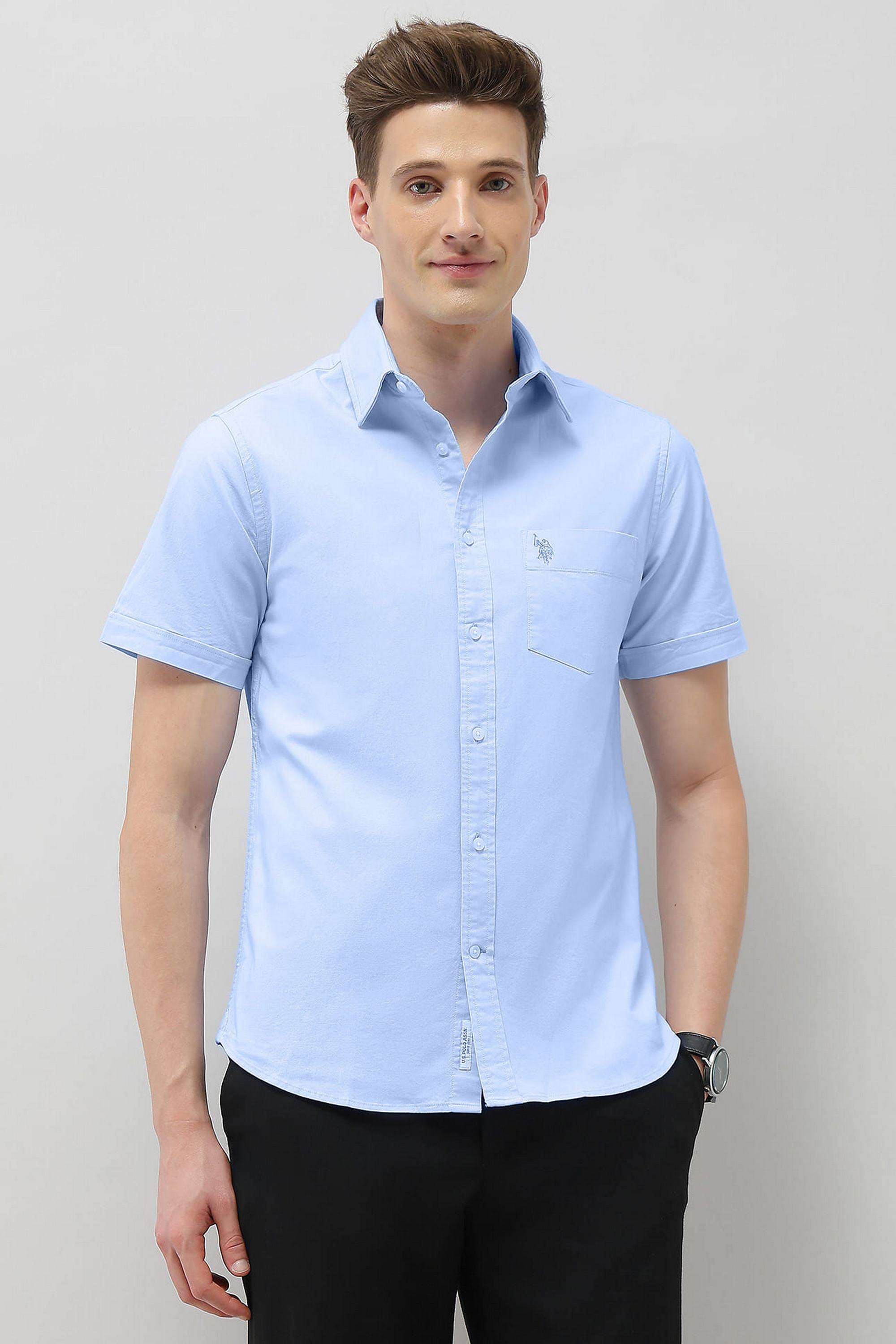 Solid-Cotton-Super-Slim-Fit-Men-s-Casual-Wear-Shirt