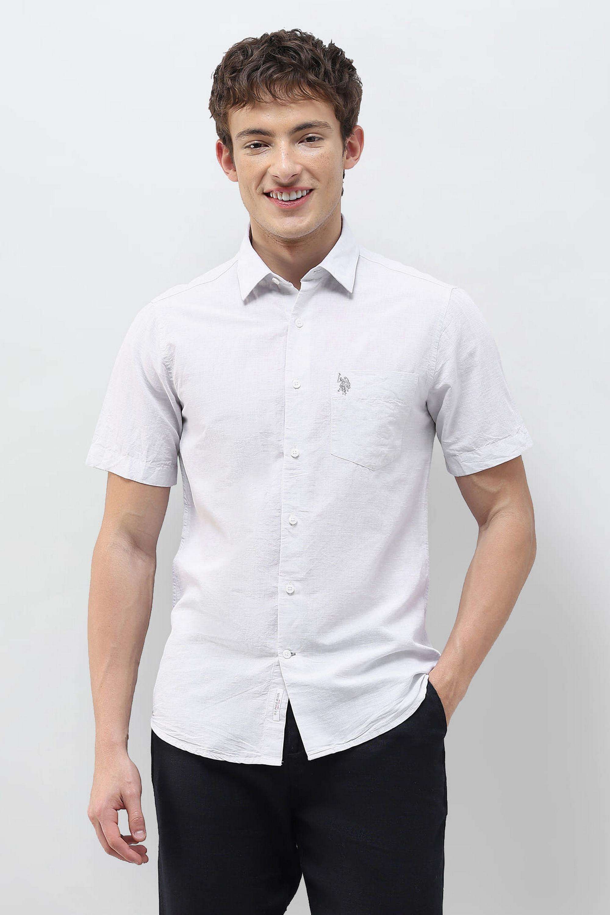Solid-Cotton-Regular-Fit-Men-s-Casual-Shirt