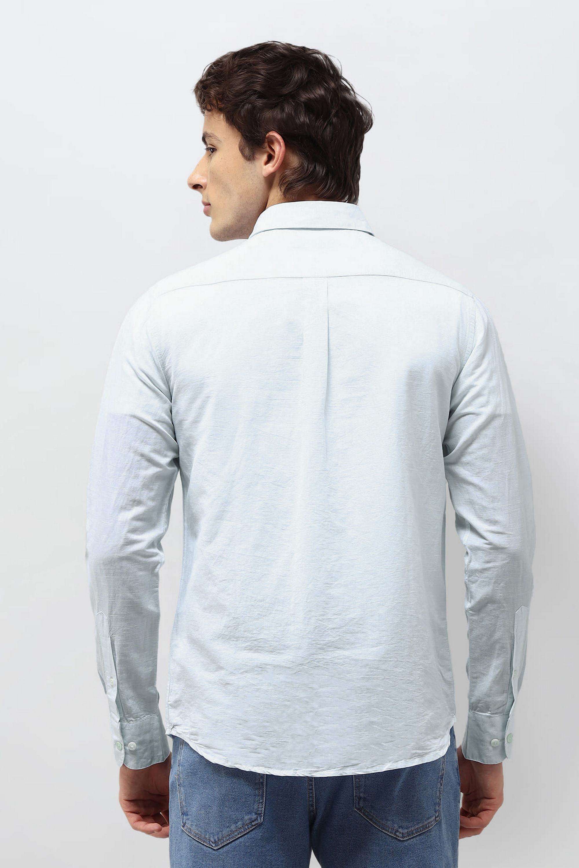 Solid-Cotton-Regular-Fit-Men-s-Casual-Shirt