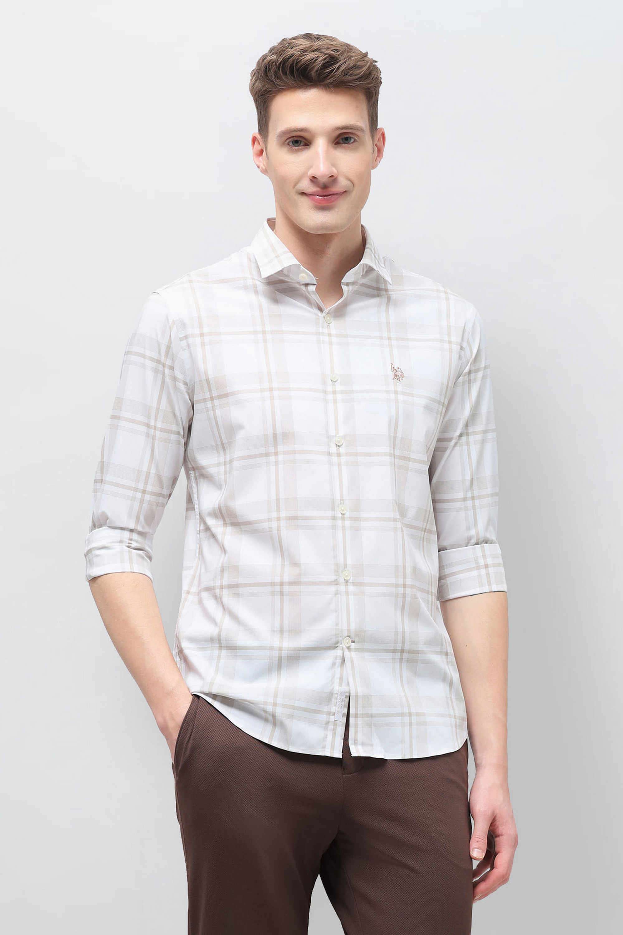 Checks-Polyester-Regular-Fit-Men-s-Casual-Shirt