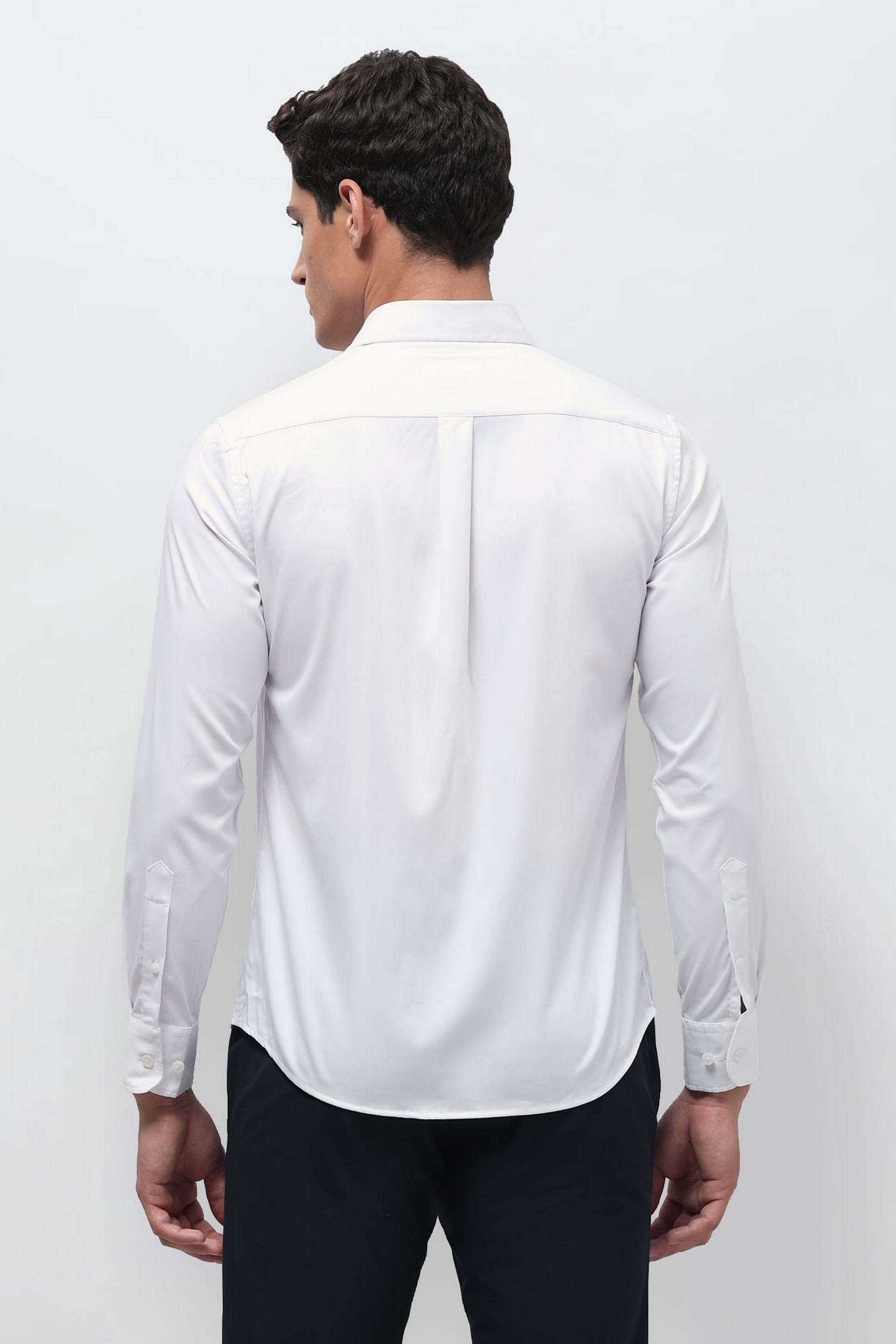 Solid-Polyester-Regular-Fit-Men-s-Casual-Shirt
