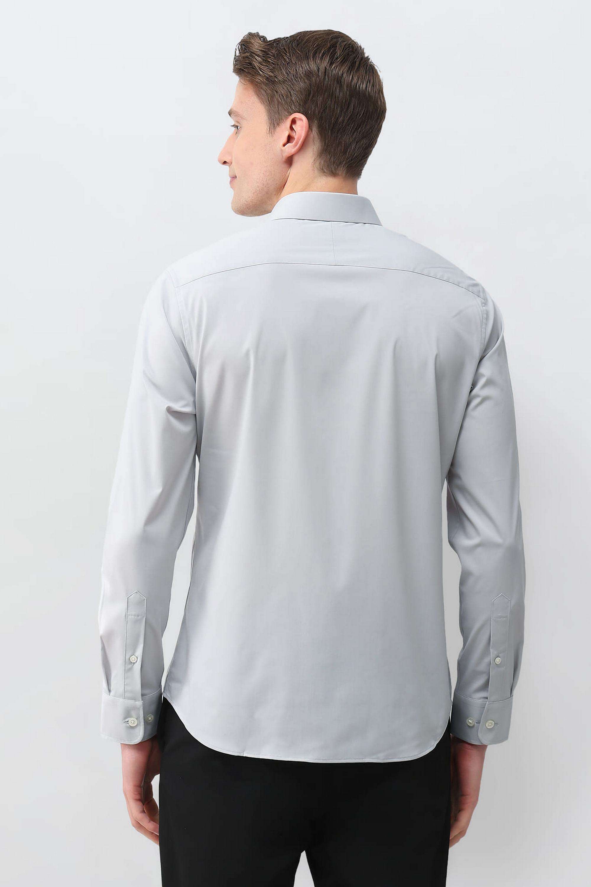 Solid-Blended-Fabric-Regular-Fit-Men-s-Casual-Shirt