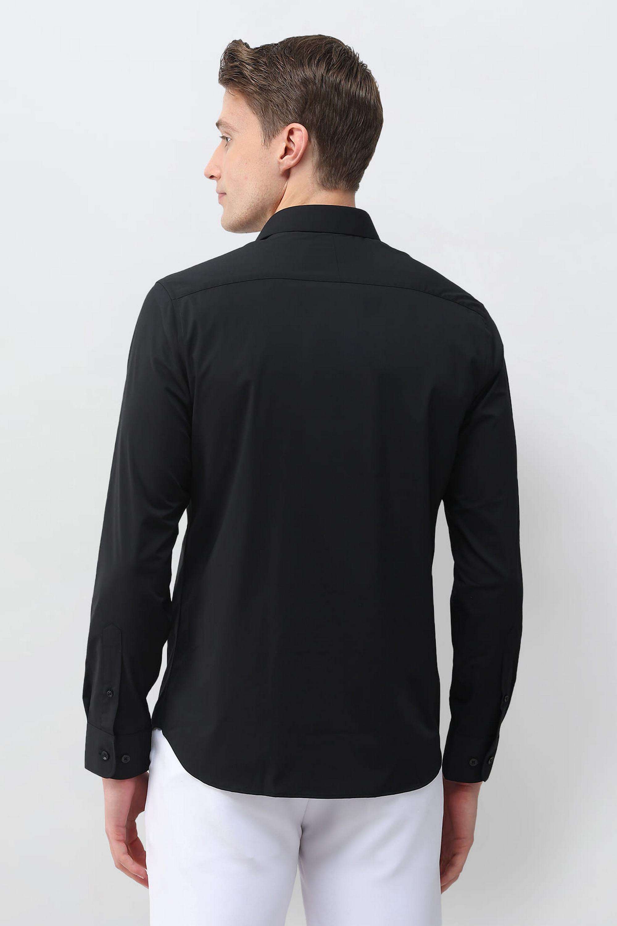 Solid-Blended-Fabric-Regular-Fit-Men-s-Casual-Shirt