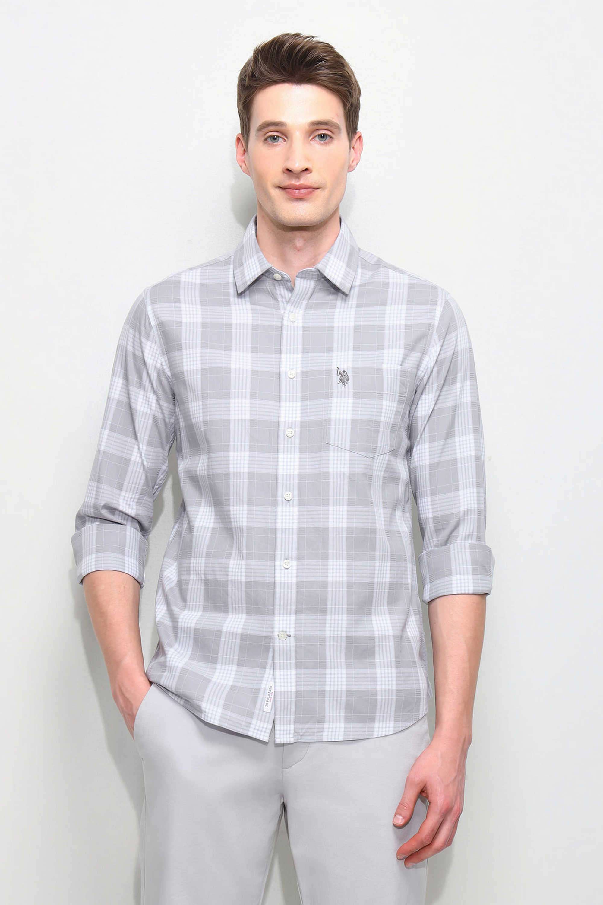 Solid-Blended-Fabric-Regular-Fit-Men-s-Shirt