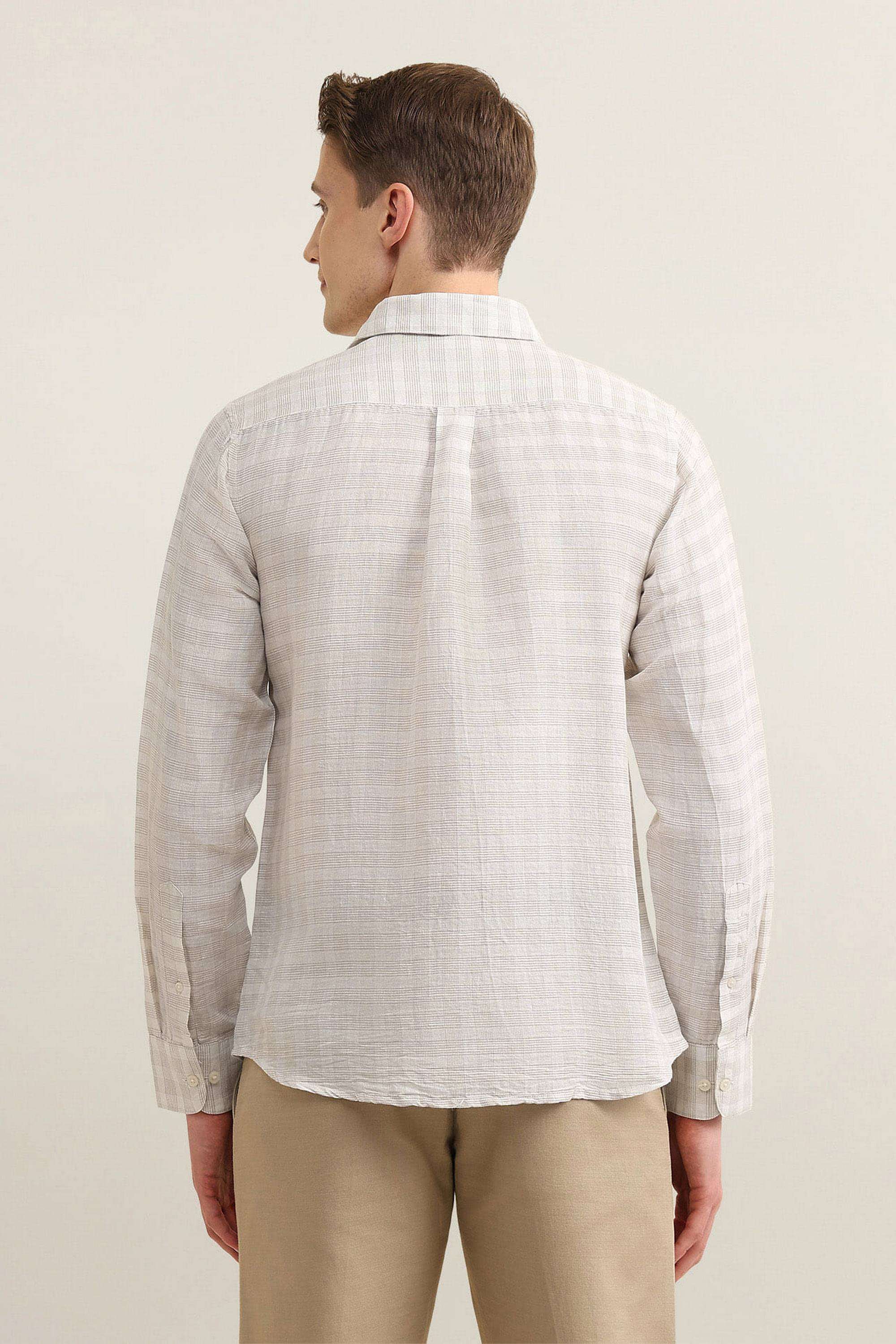 Checks-Linen-Regular-Fit-Men-s-Casual-Wear-Shirt