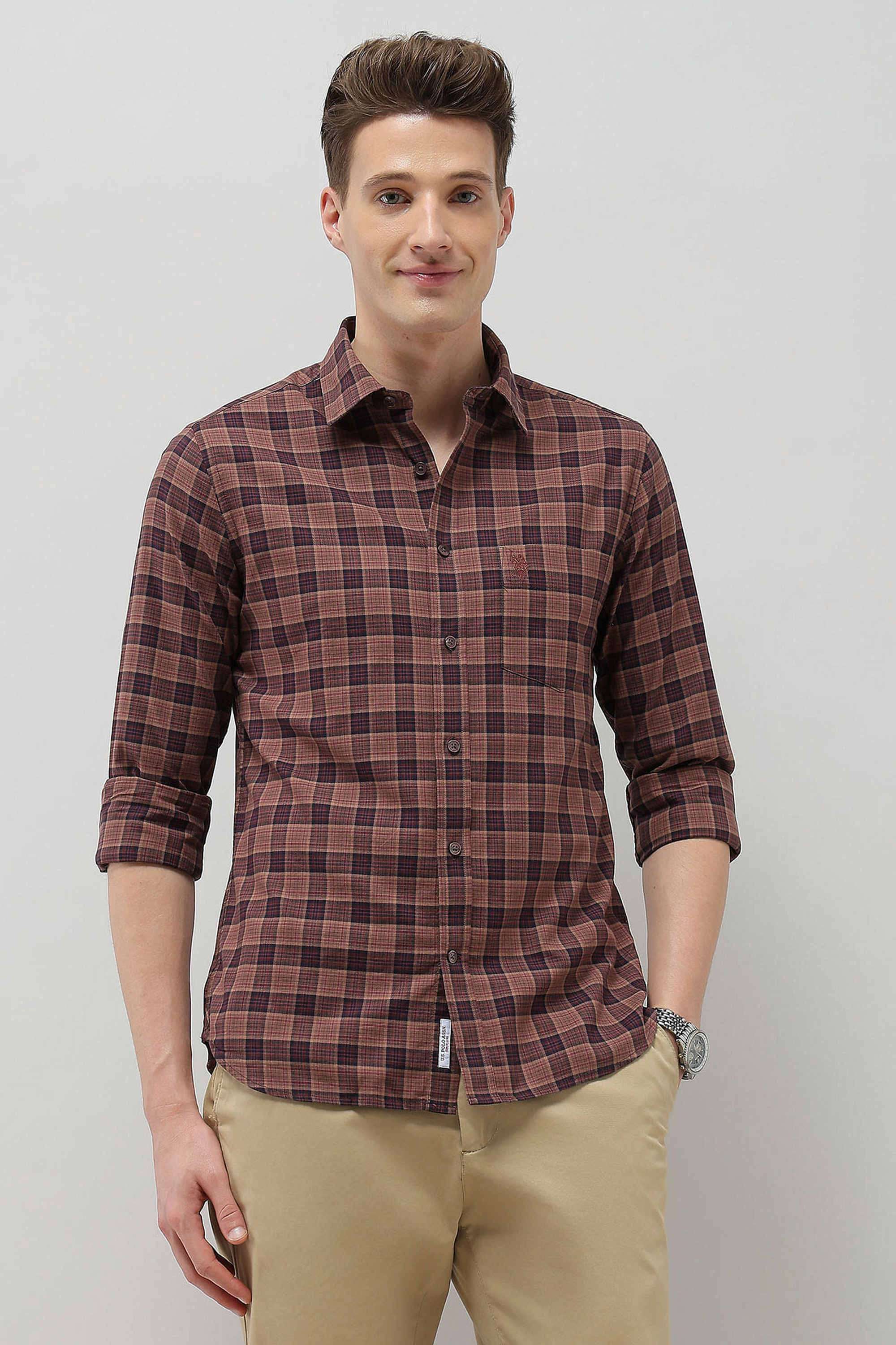 Equestrian-Sports-@-Elevnado-Checks-Cotton-Regular-Fit-Men-s-Casual-Wear-Shirt