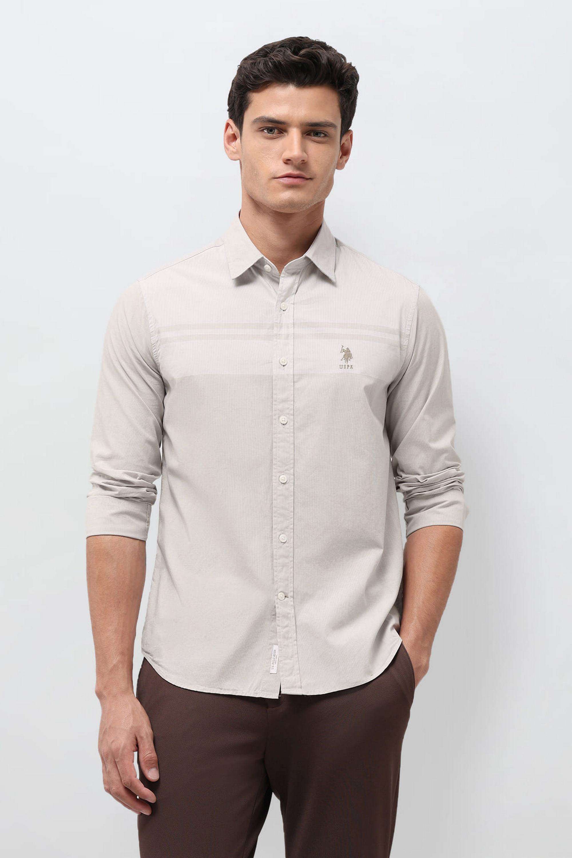 Solid-Cotton-Regular-Fit-Men-s-Casual-Shirt