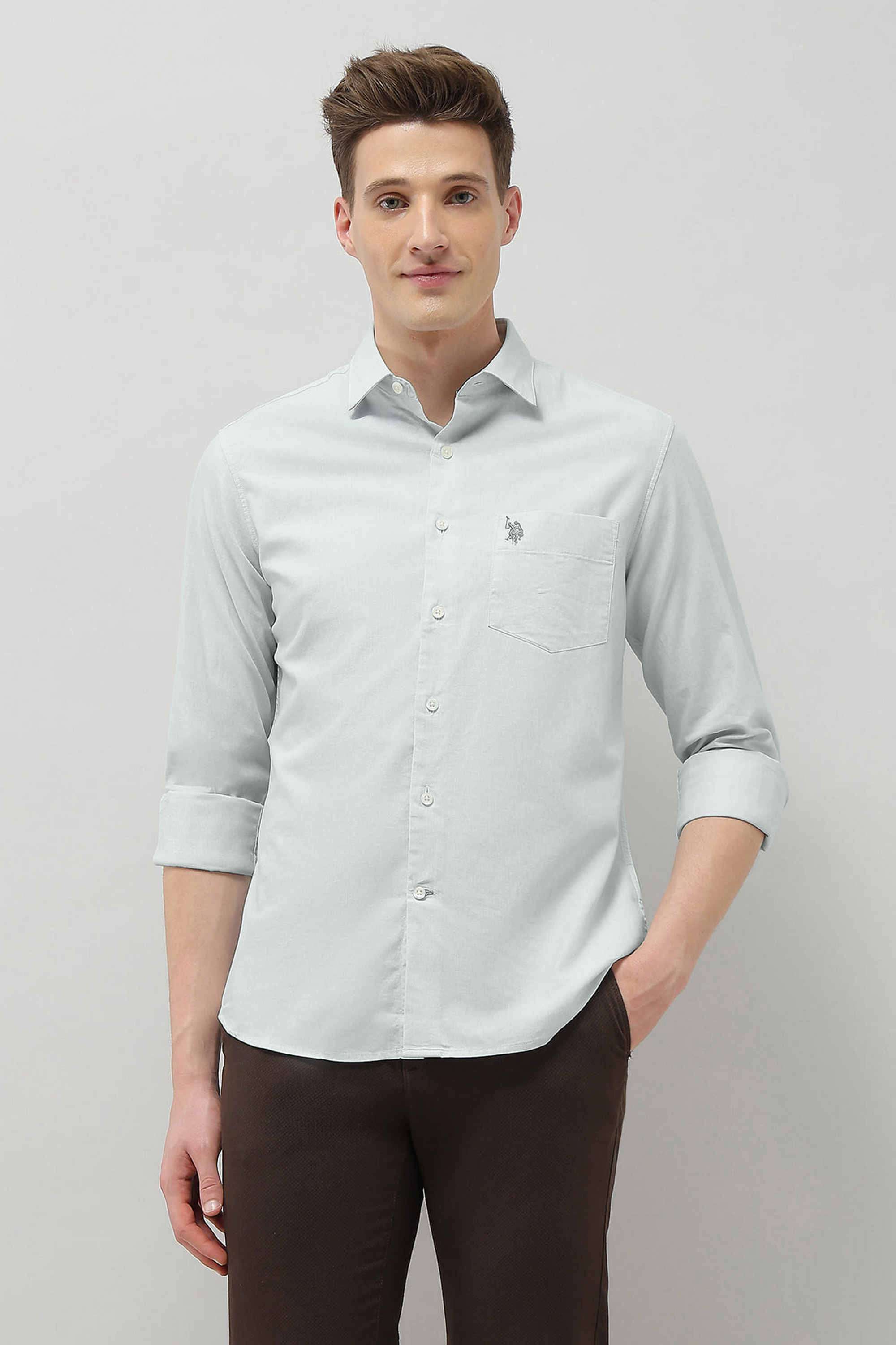 Casa-De-Campo-Solid-Cotton-Regular-Fit-Men-s-Casual-Wear-Shirt