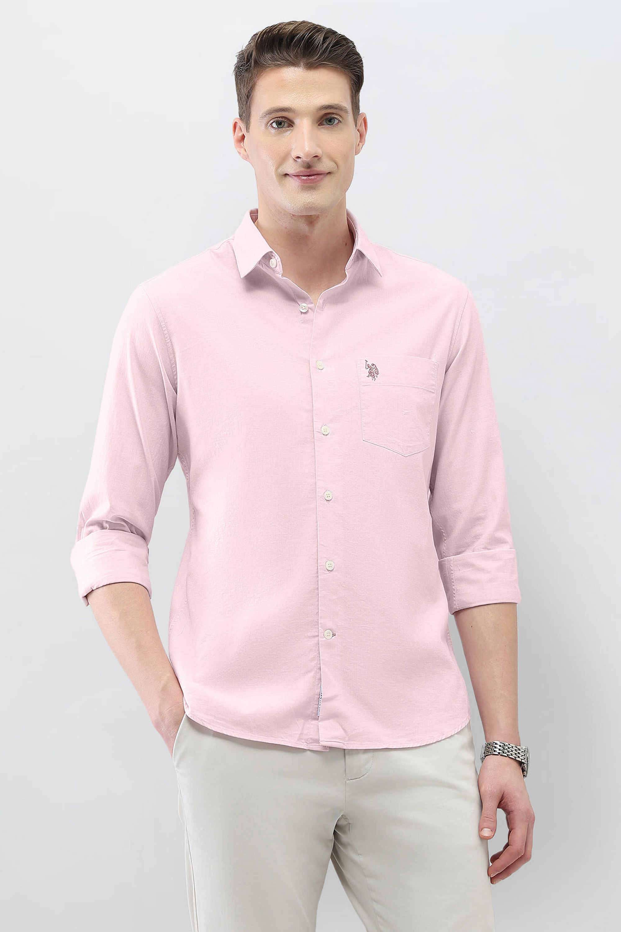 Casa-De-Campo-Solid-Cotton-Regular-Fit-Men-s-Casual-Wear-Shirt