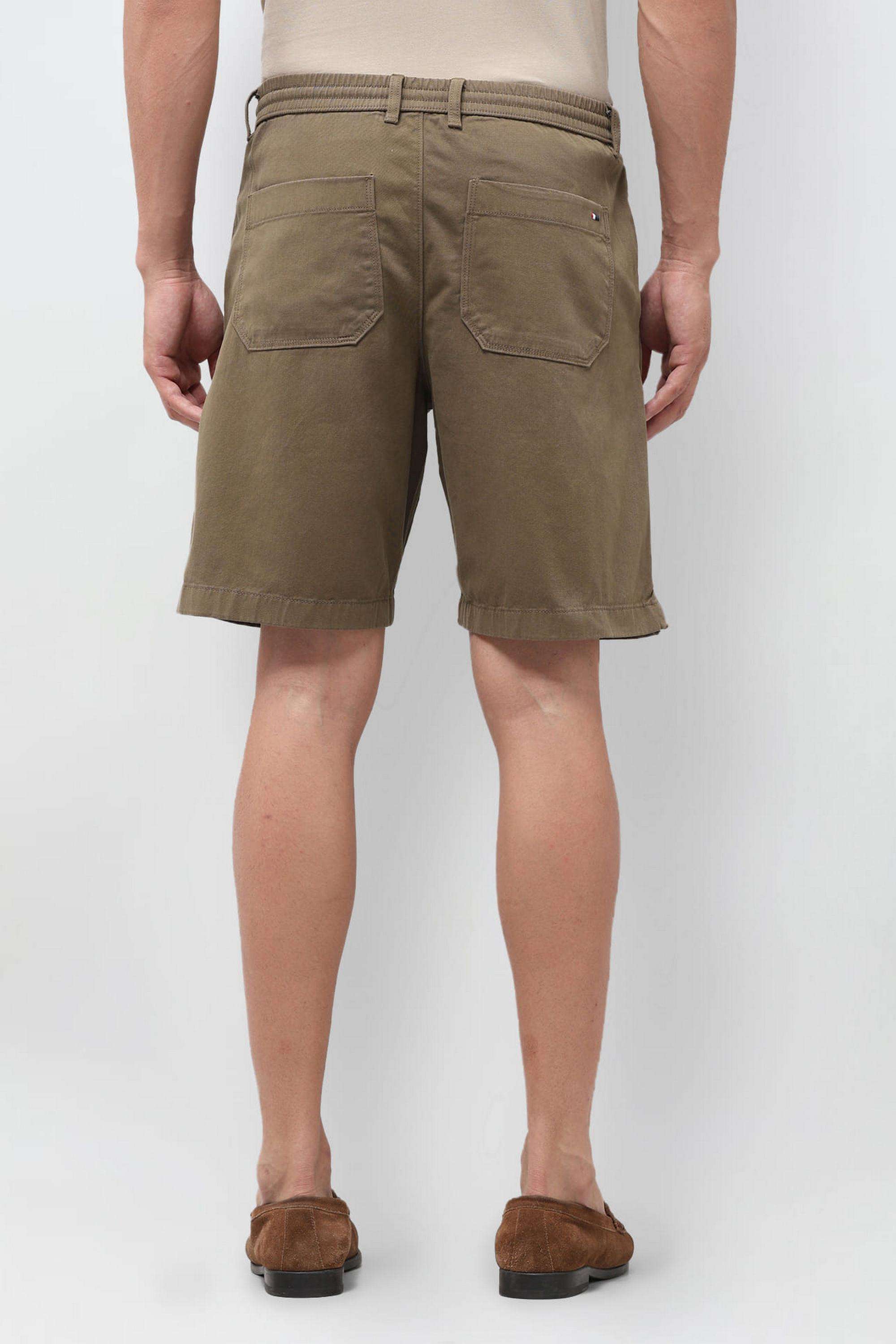 Solid-Cotton-Slim-Fit-Men-s-Shorts