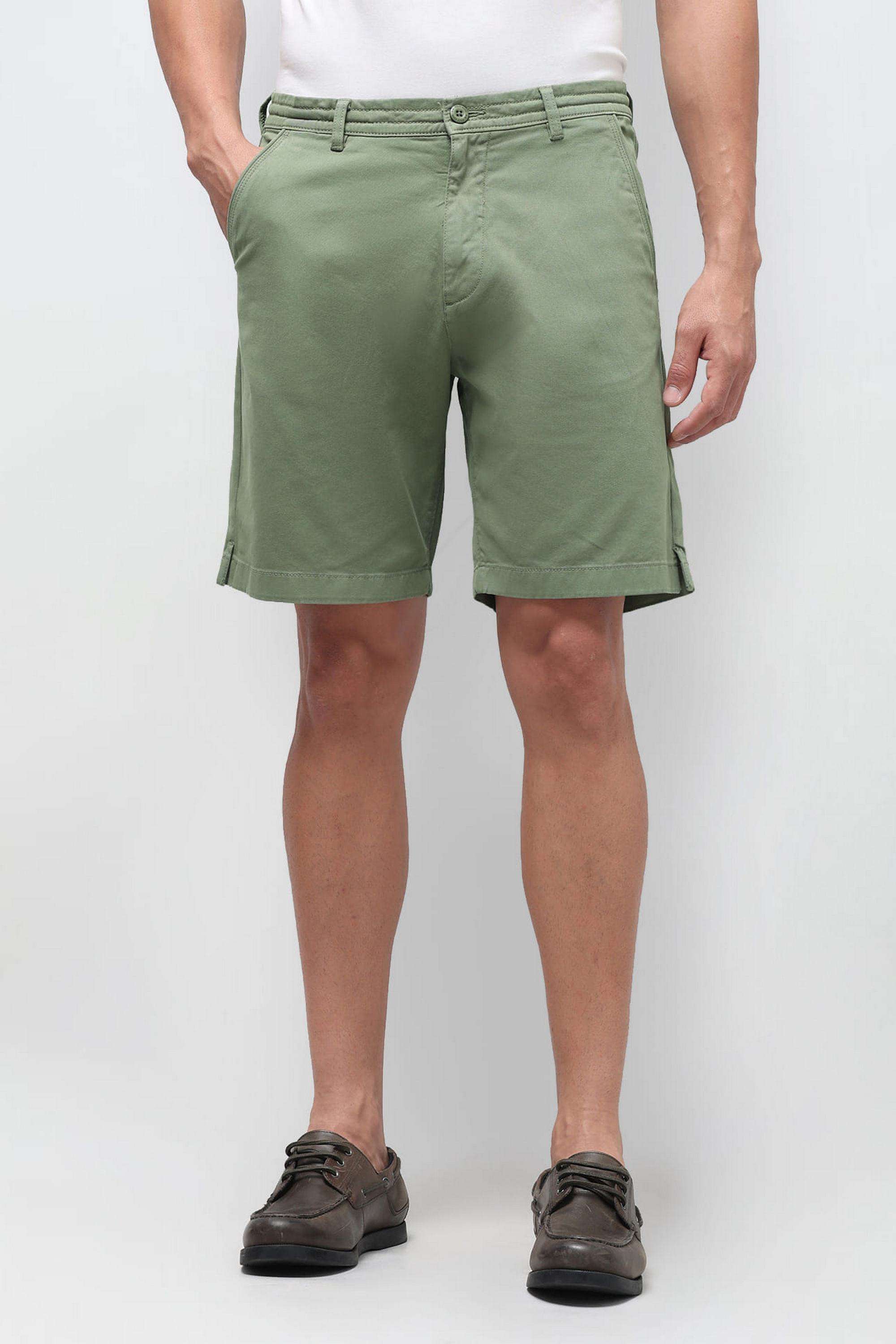 Solid-Cotton-Slim-Fit-Men-s-Shorts