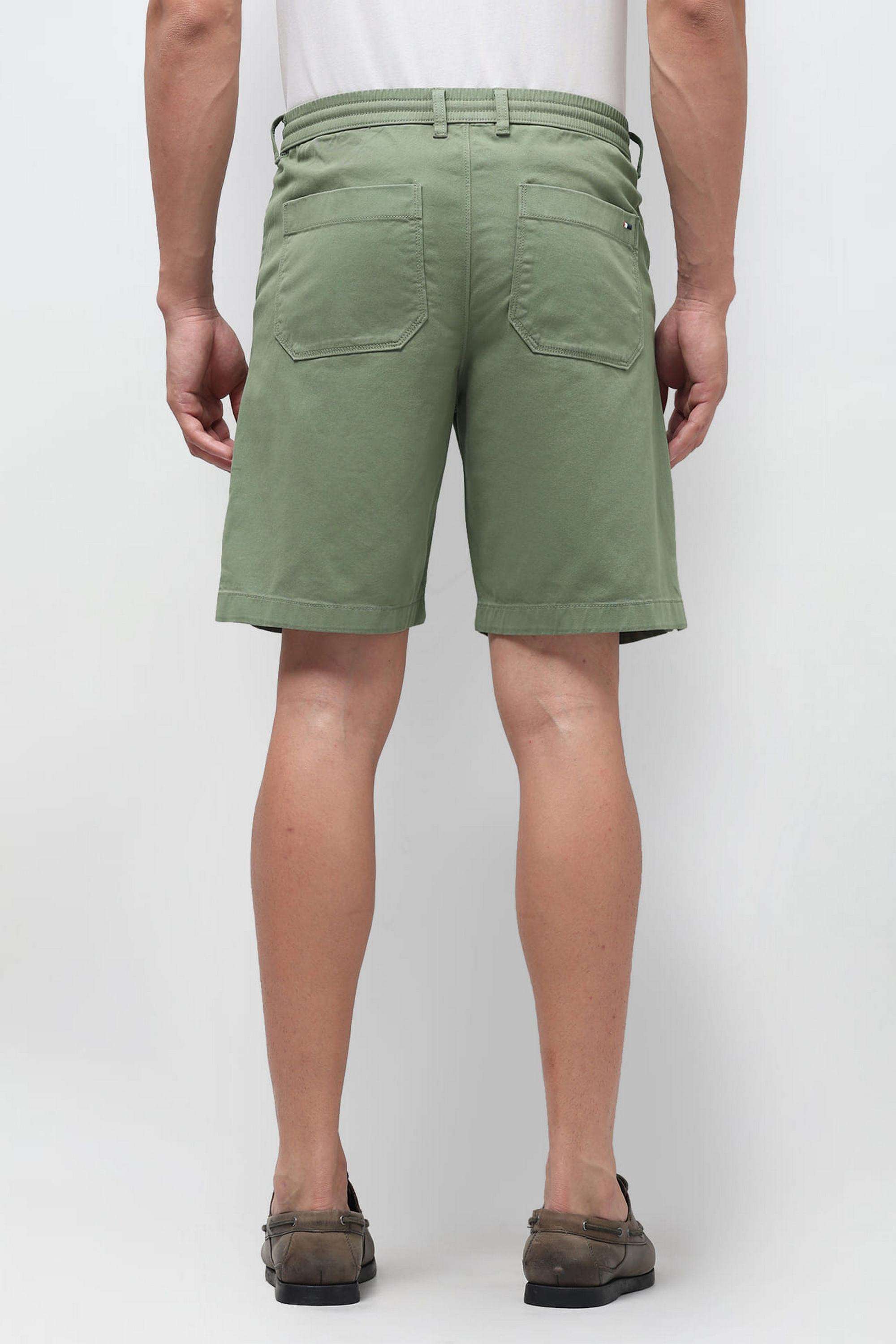 Solid-Cotton-Slim-Fit-Men-s-Shorts
