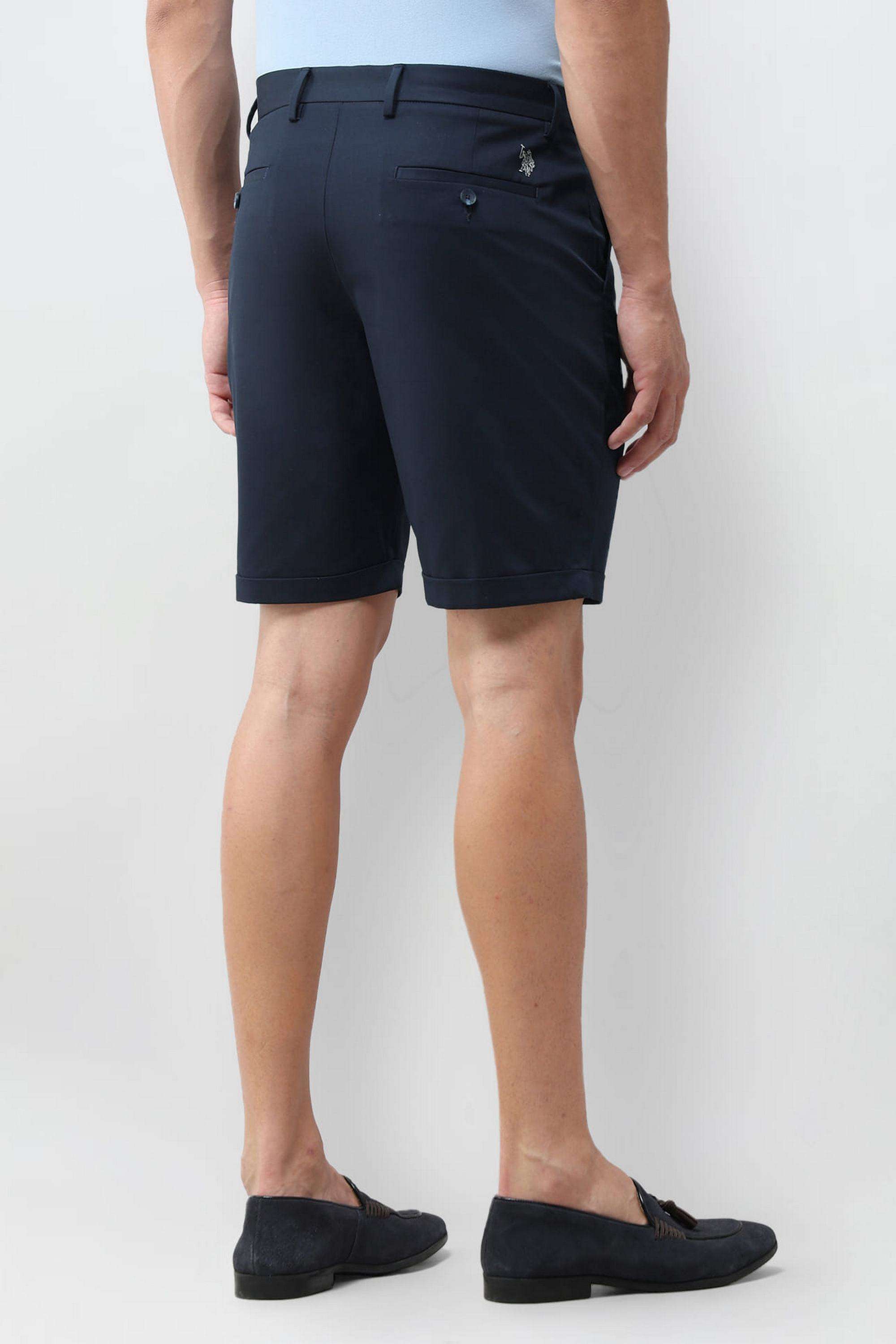 Solid-Cotton-Slim-Fit-Men-s-Shorts