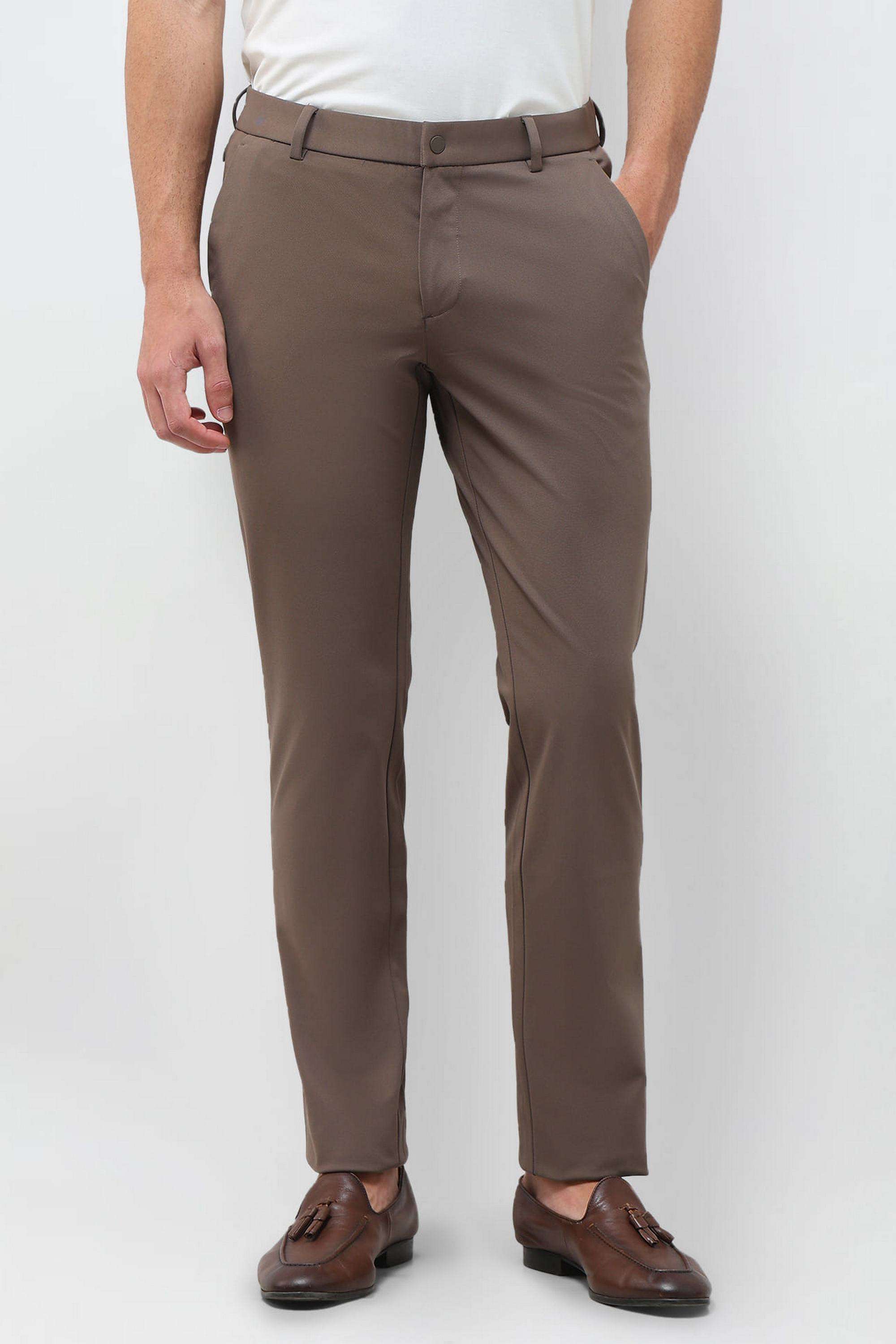 Solid-Polyester-Slim-Fit-Men-s-Casual-Trousers