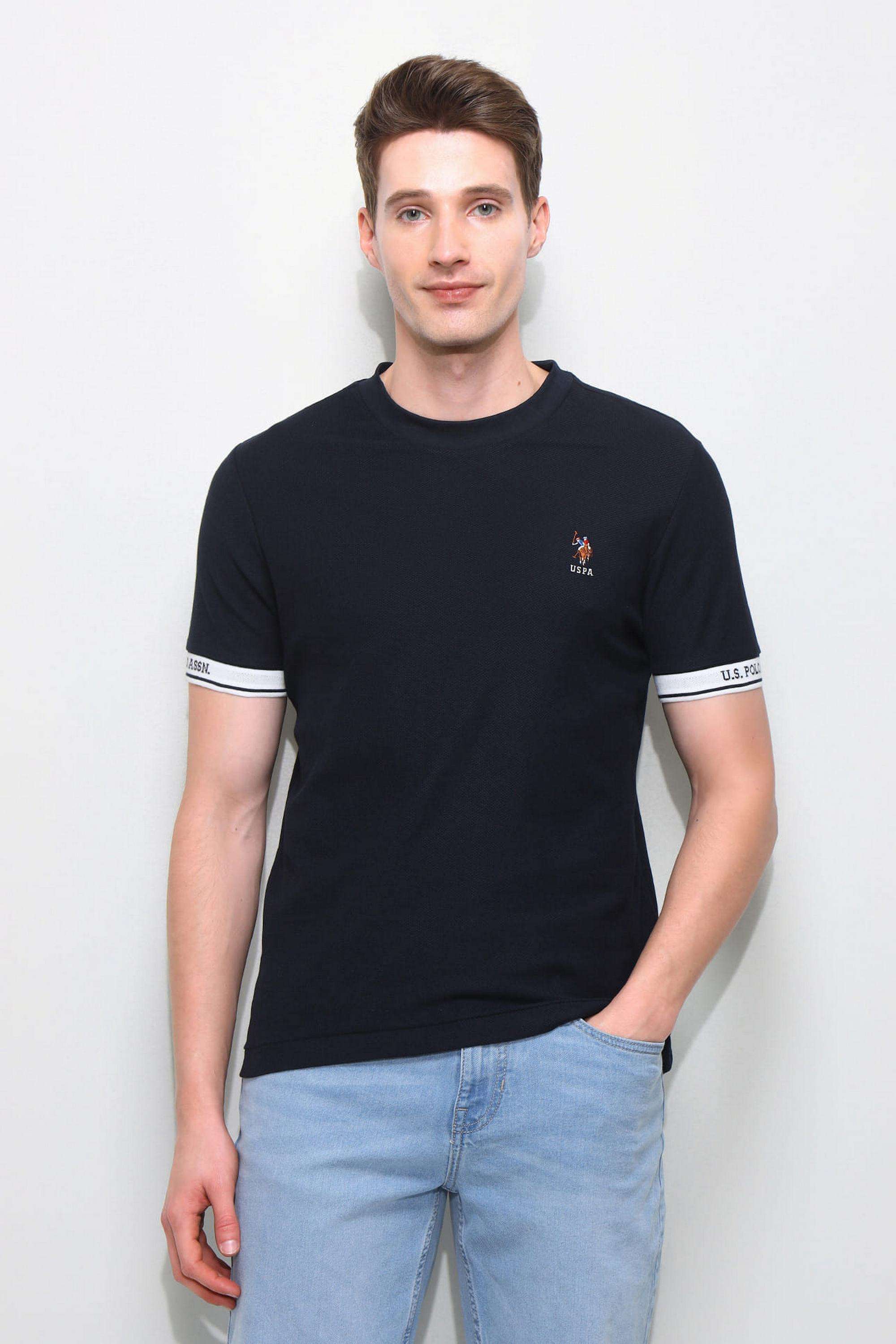 Solid-Cotton-Round-Neck-Men-s-T-Shirt
