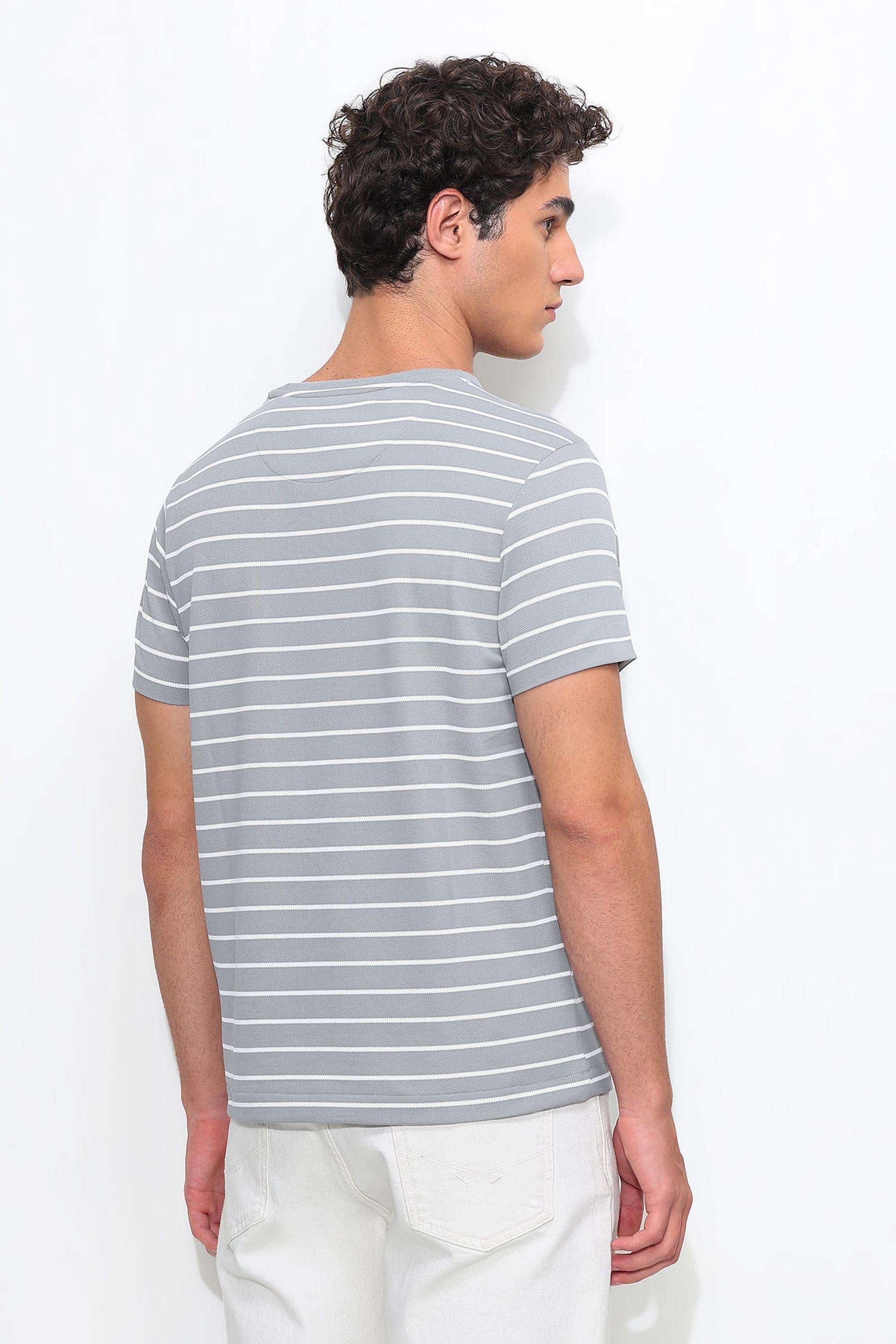 Stripes-Polyester-Round-Neck-Men-s-T-Shirt