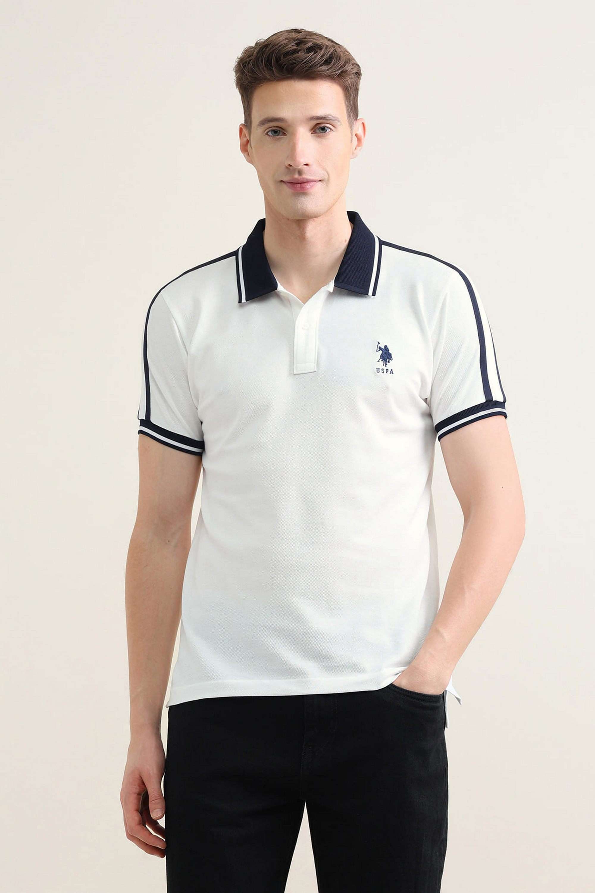 Solid-Cotton-Polo-Men-s-T-Shirt