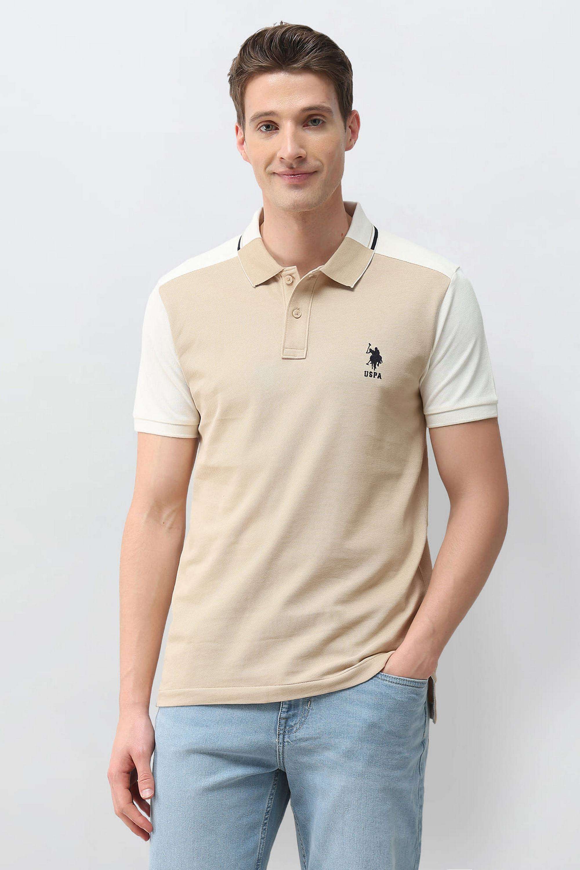 Color-Block-Cotton-Polo-Men-s-T-Shirt