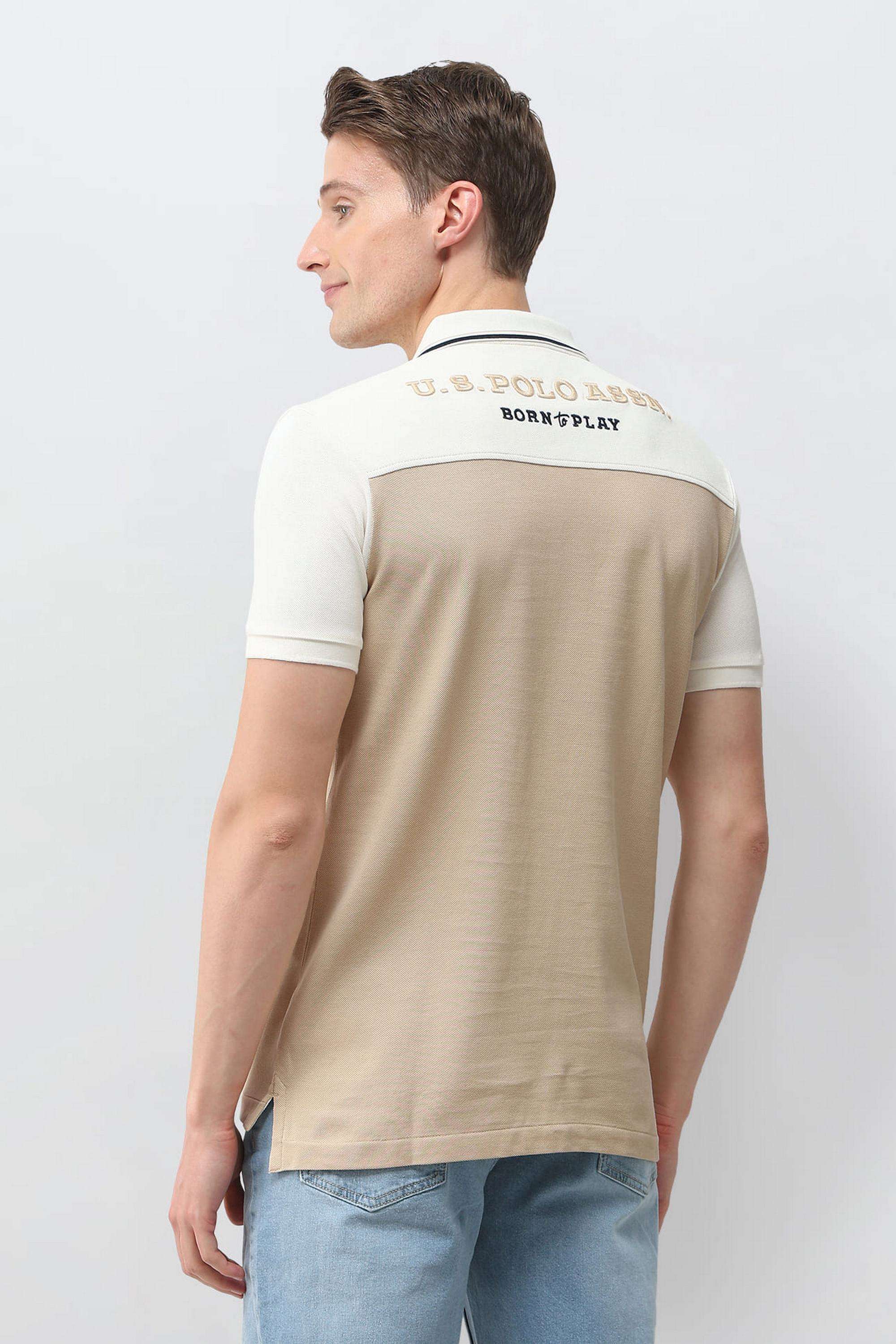 Color-Block-Cotton-Polo-Men-s-T-Shirt