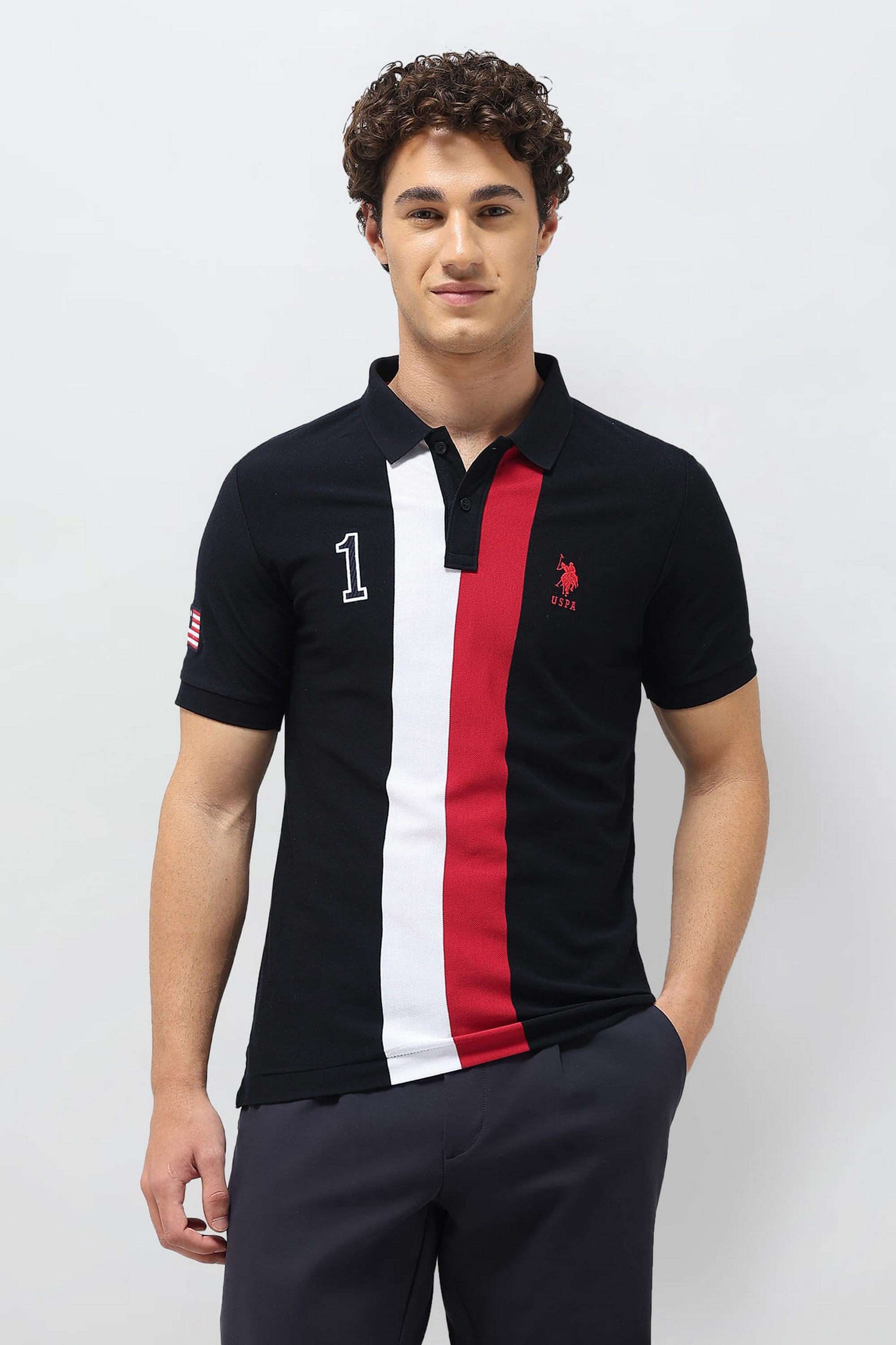 Color-Block-Cotton-Polo-Men-s-T-Shirt