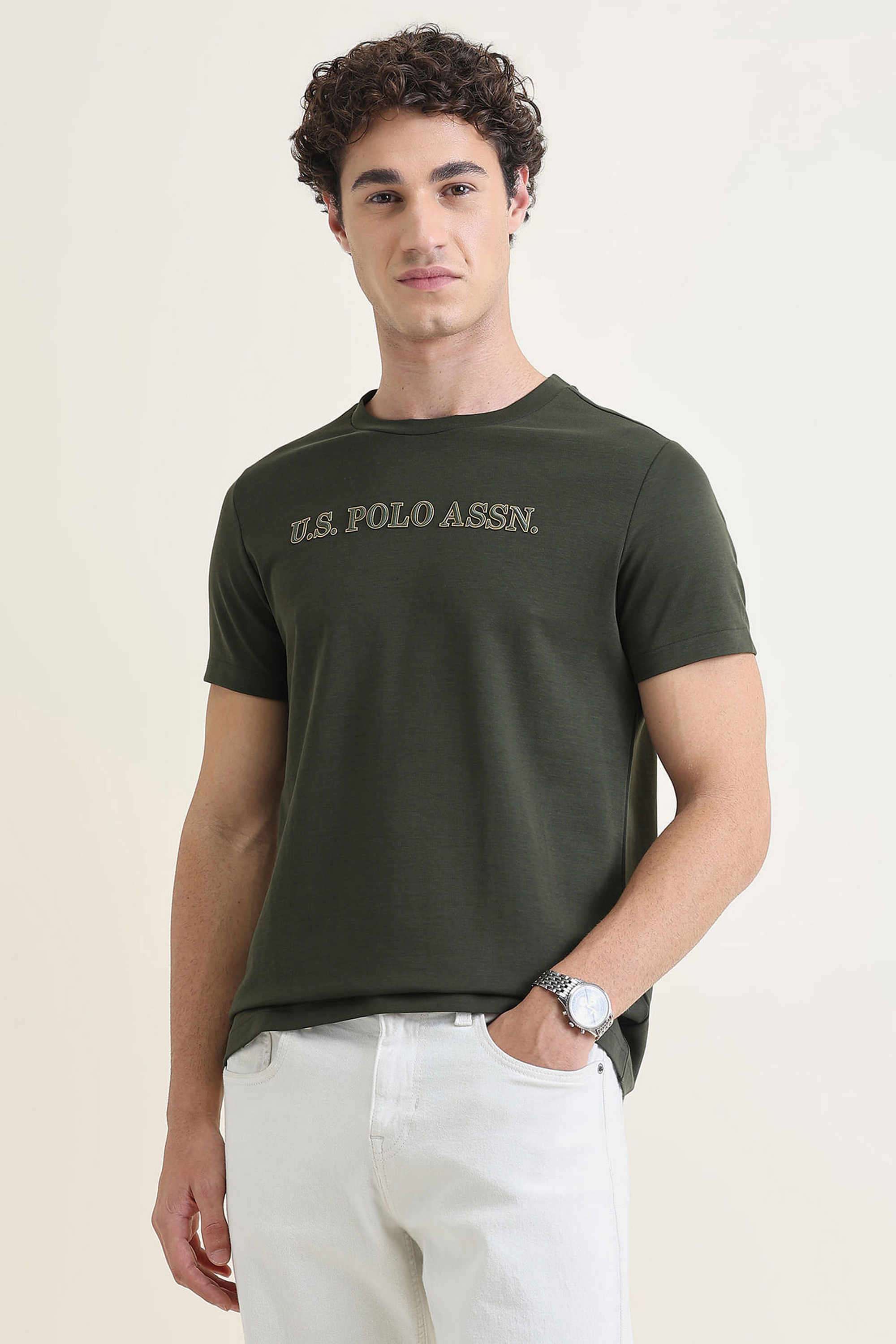 Solid-Cotton-Round-Neck-Men-s-T-Shirt