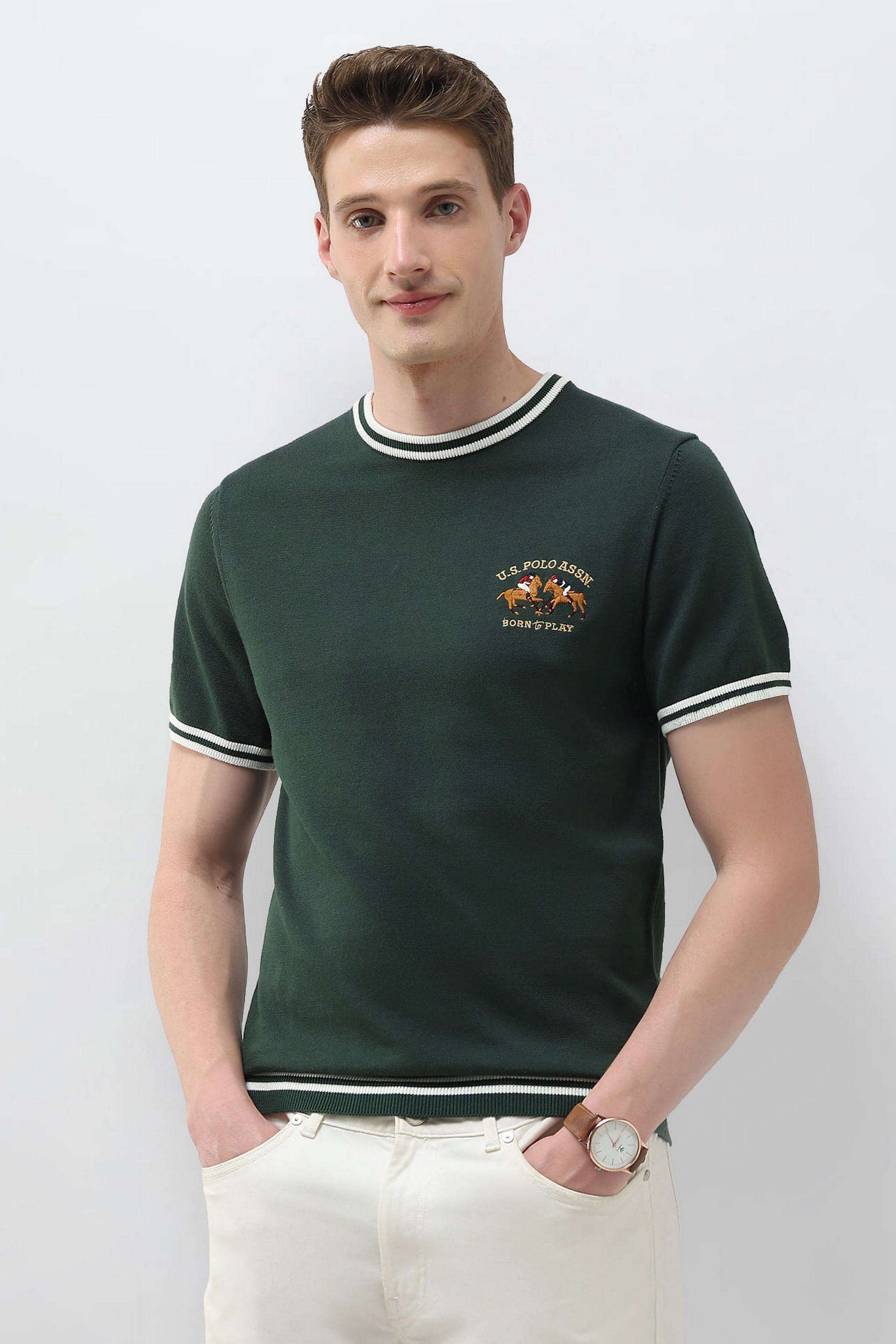 Solid-Cotton-Round-Neck-Men-s-T-Shirt