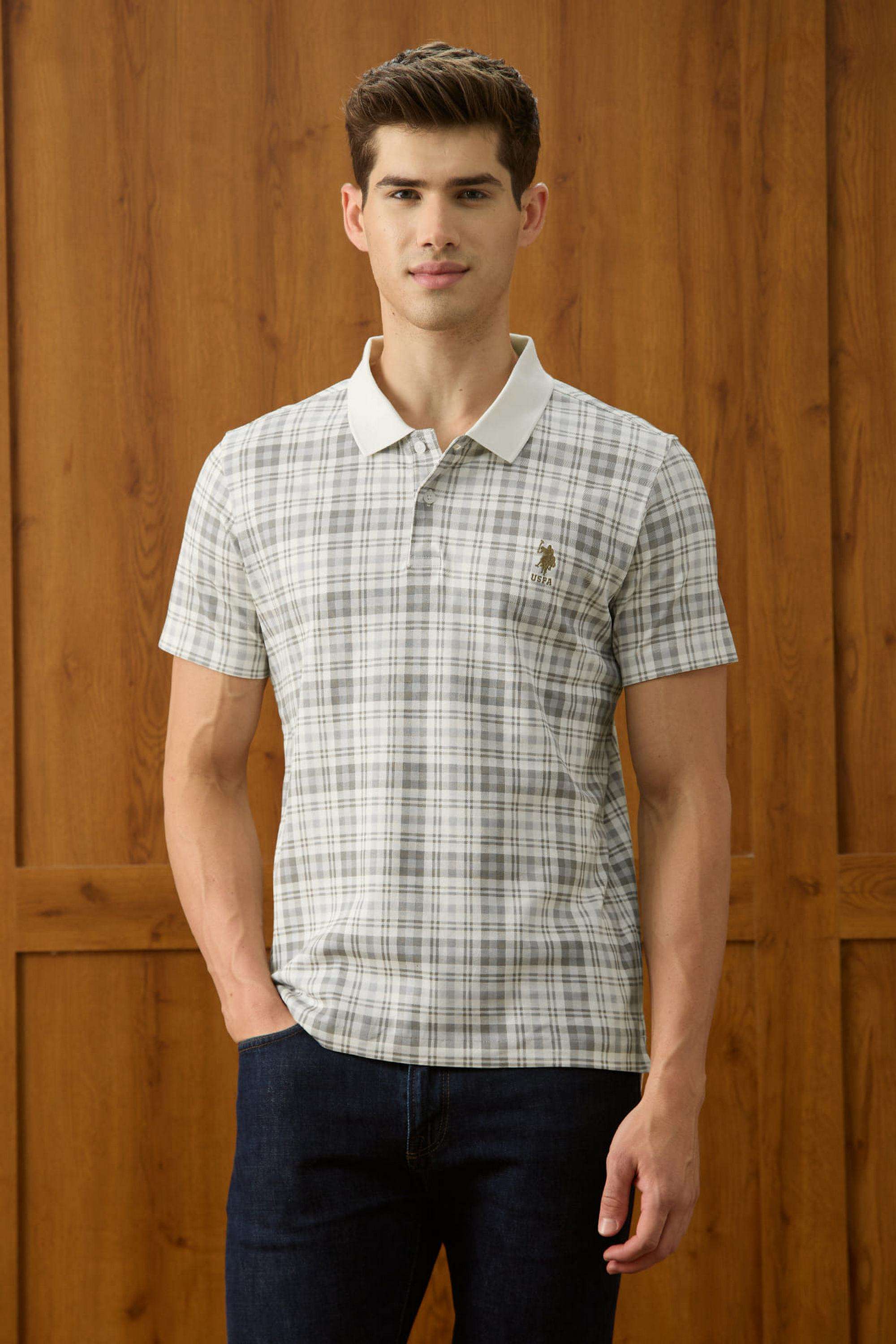 Checks-Cotton-Polo-Men-s-T-Shirt