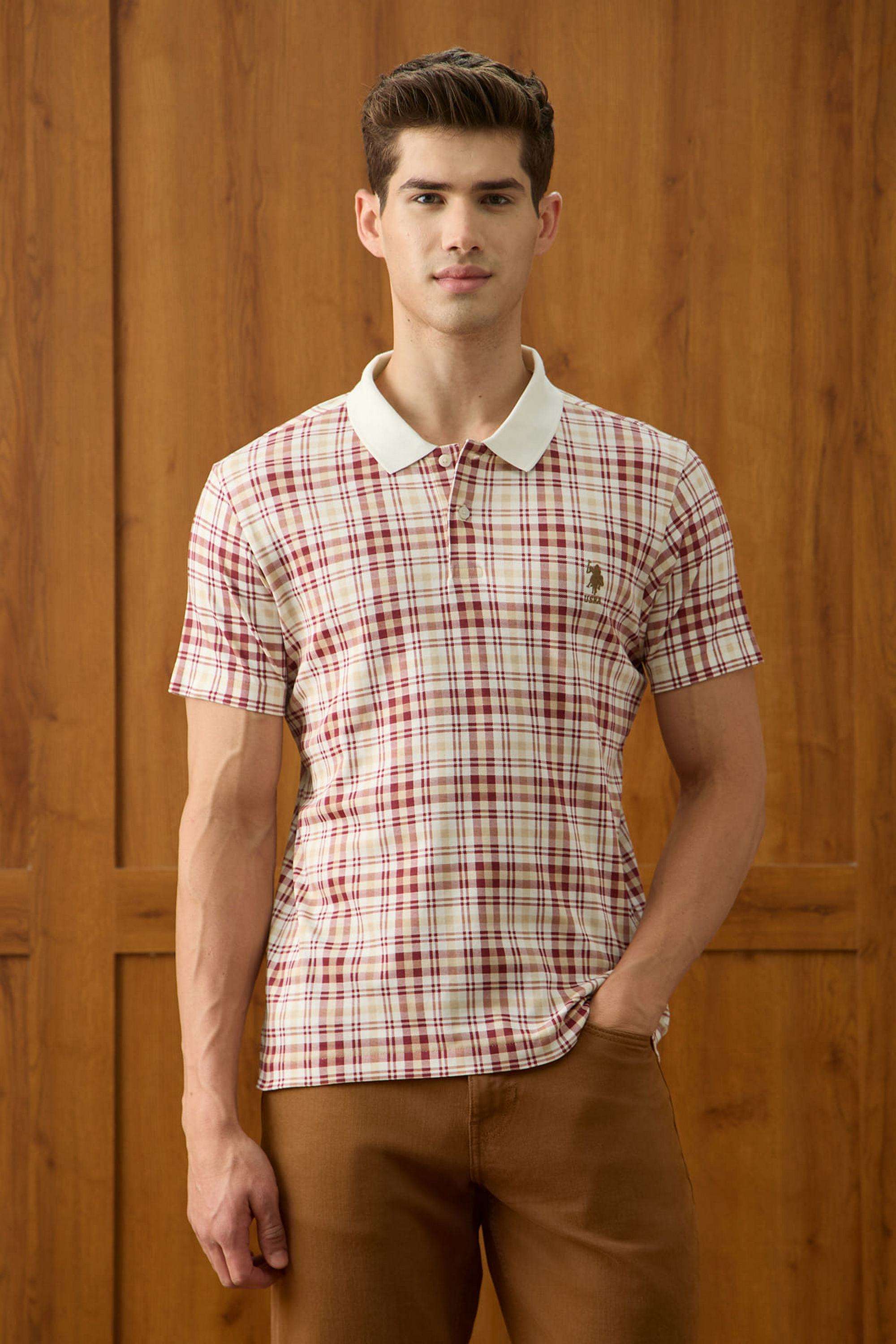 Checks-Cotton-Polo-Men-s-T-Shirt