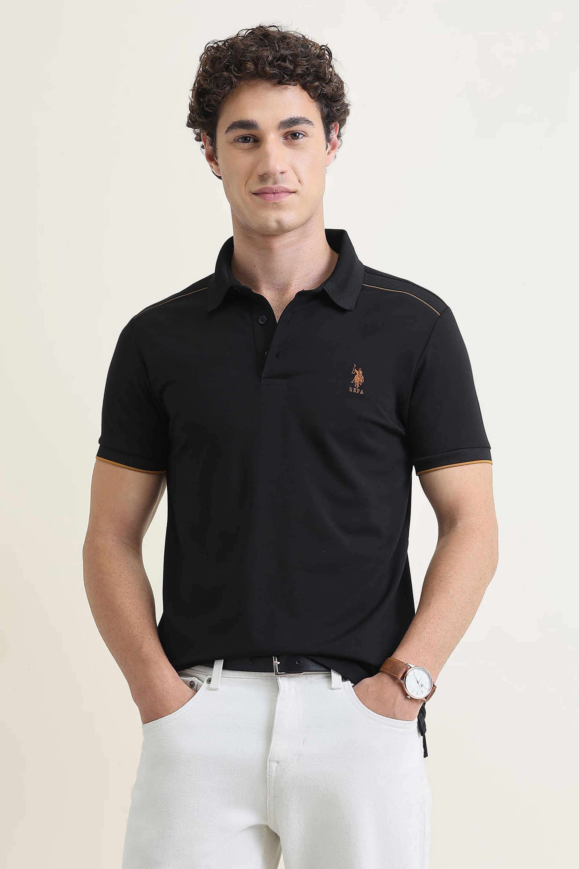 Solid-Rayon-Polo-Men-s-T-Shirt