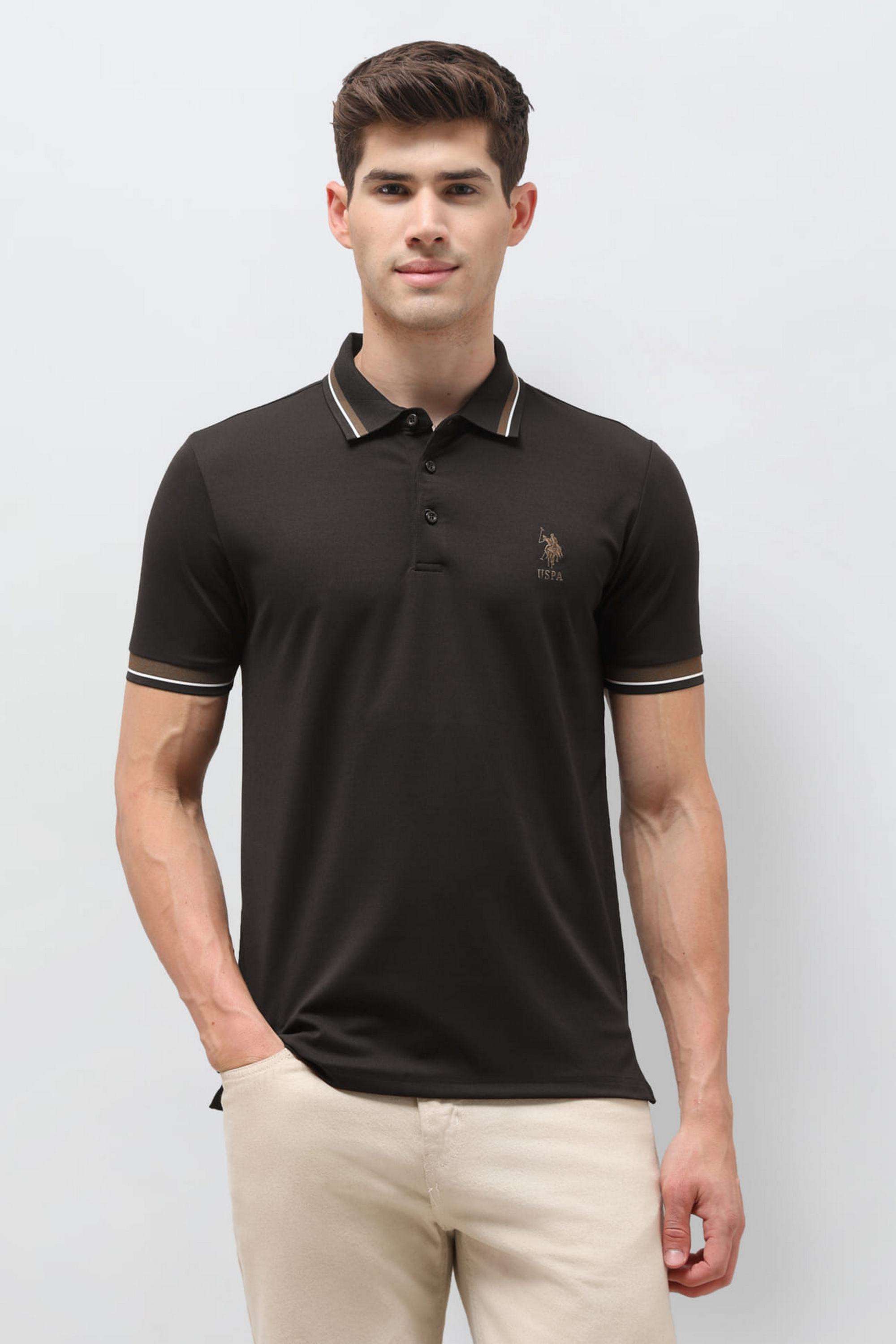 Solid-Polyester-Polo-Men-s-T-Shirt