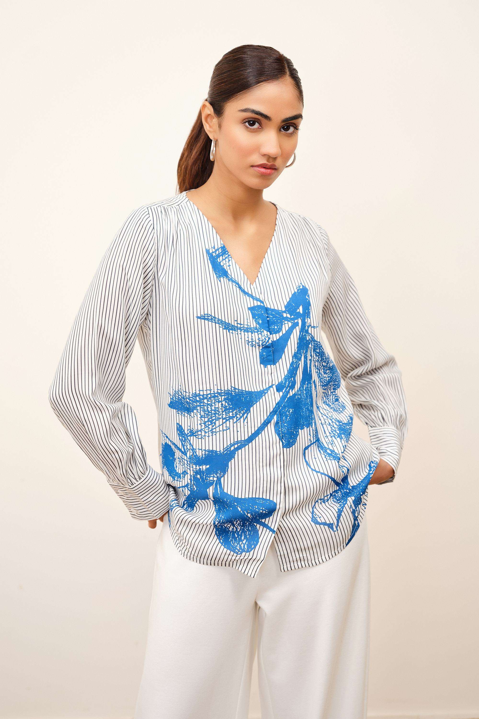 Solid-Blended-Fabric-Women-s-Top