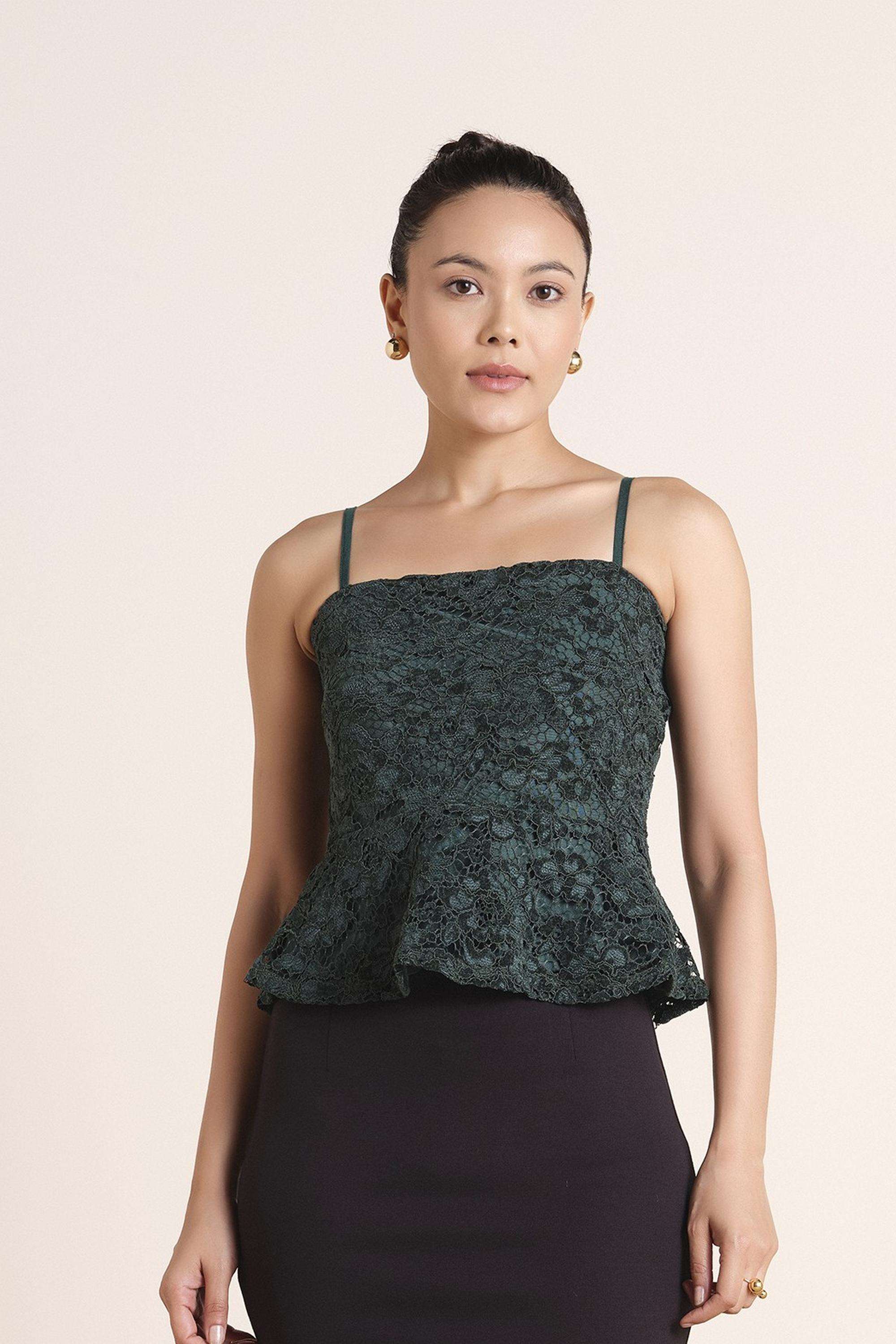 Solid-Blended-Fabric-Women-s-Top
